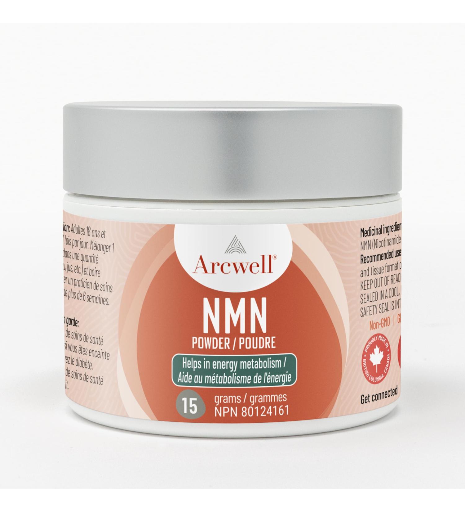 Arcwell Micronized NMN (Nicotinamide Mononucleotide) Powder | 250 mg per Scoop | NAD+ Supplement | Source of Niacin Vitamin B3 | Supports Cellular Health & Energy Production (15 g 60 servings) 15 g (Pack of 1) - Buy Online on GoSupps.com