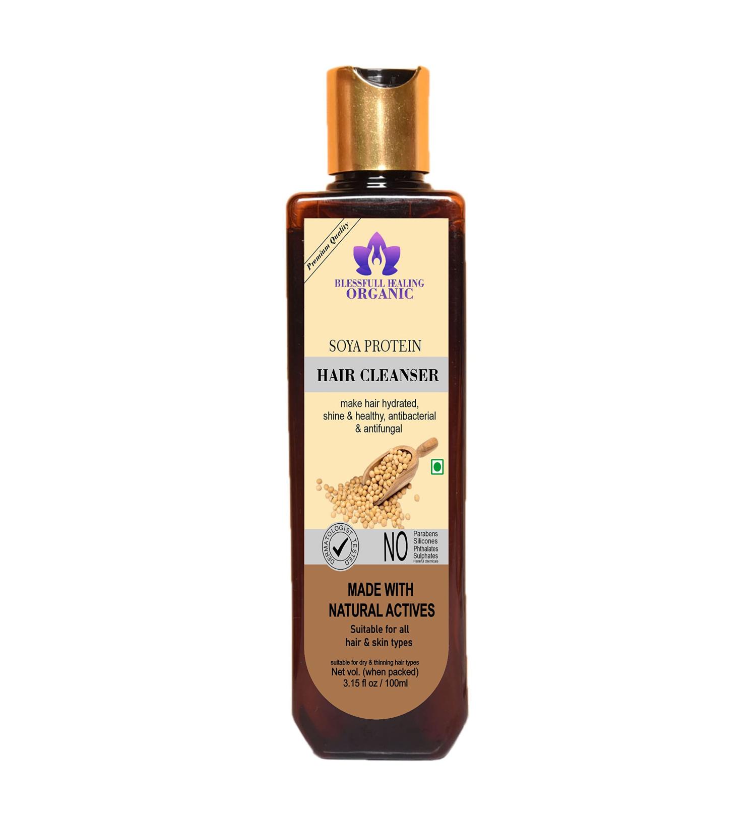 Blessfull Healing Organic Soya Protein Hair Cleanser | Shampoo 100 ML (Packing May Vary) - Buy Online on GoSupps.com
