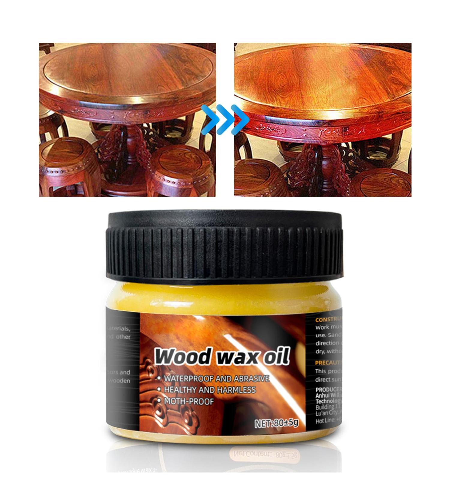 Wood Wax Natural Wood Wax - Natural Beeswax Furniture Polish Wood Seasoning Beewax for Wood Polish Multipurpose Waterproof & Repair Wood Wax Pintle - Buy Online on GoSupps.com