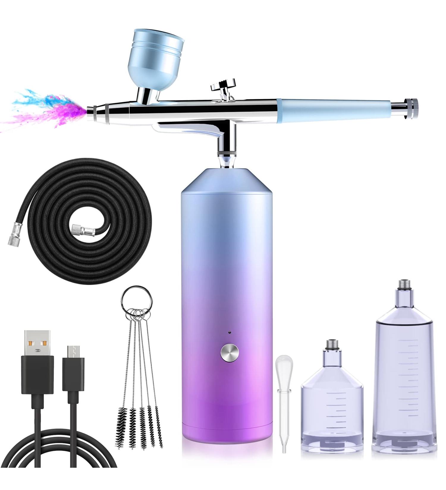 Yofuly Cordless Airbrush Kit | Portable Nail Airbrush Machine | Rechargeable | Gradient Purple - Buy Online on GoSupps.com