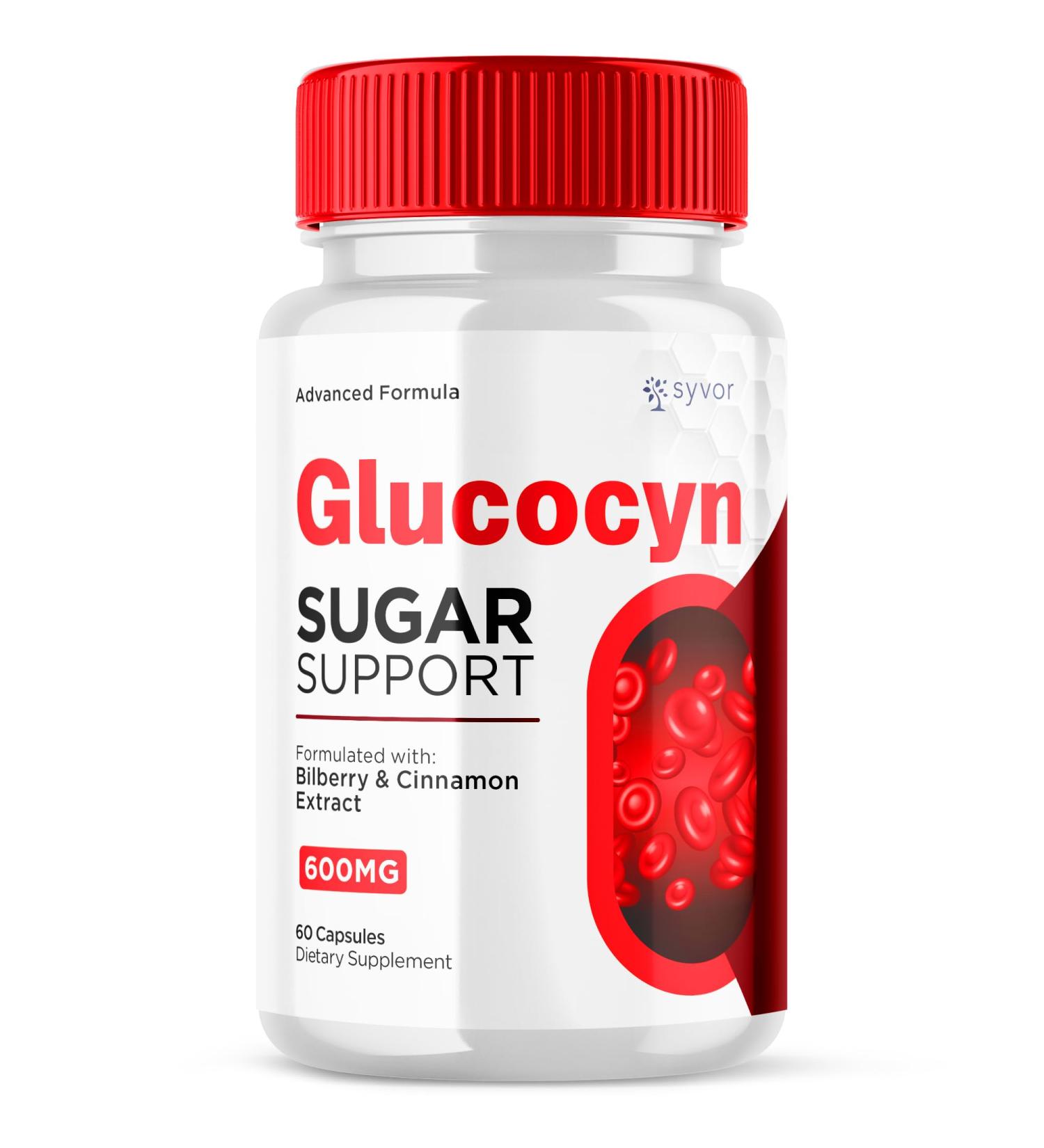 Glucocyn Capsules Official Glucocyn Glycogen Supplement Pills with All Natural Ingredients Advanced Formula Support Pills with Maximum Strength Premium Vitamins for Women and Men (60 Capsules) - Buy Online on GoSupps.com