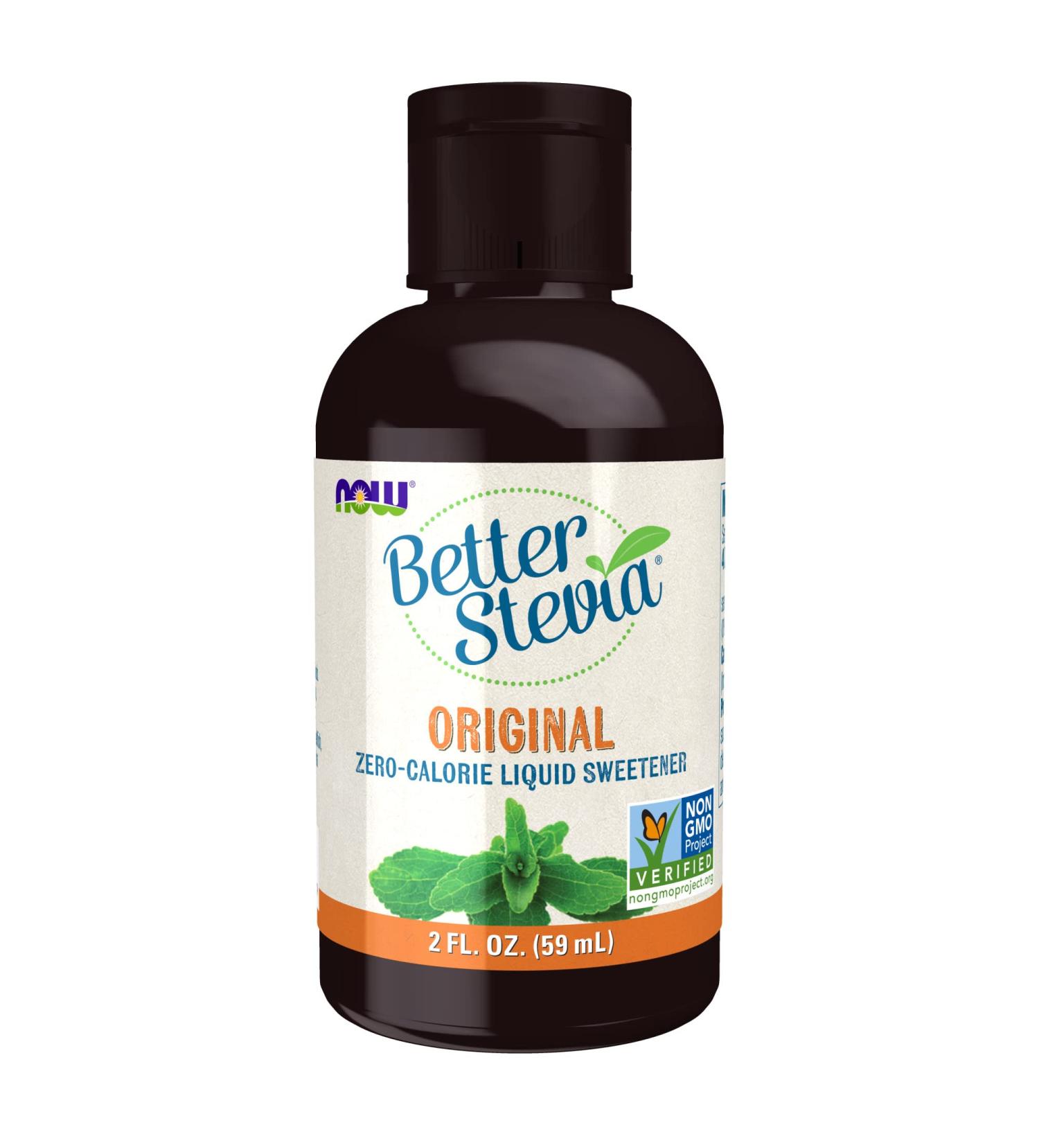 NOW Foods Better Stevia Liquid Original - 2-Ounce | Zero-Calorie Sweetener | Non-GMO & Low Glycemic Impact - Buy Online on GoSupps.com