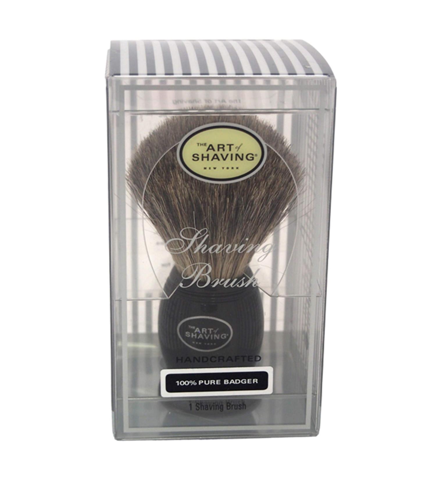 Buy The Art Of Shaving Pure Badger Shaving Brush - Premium Black Shaving Brush with 100% Pure Badger Hair - Buy Online on GoSupps.com