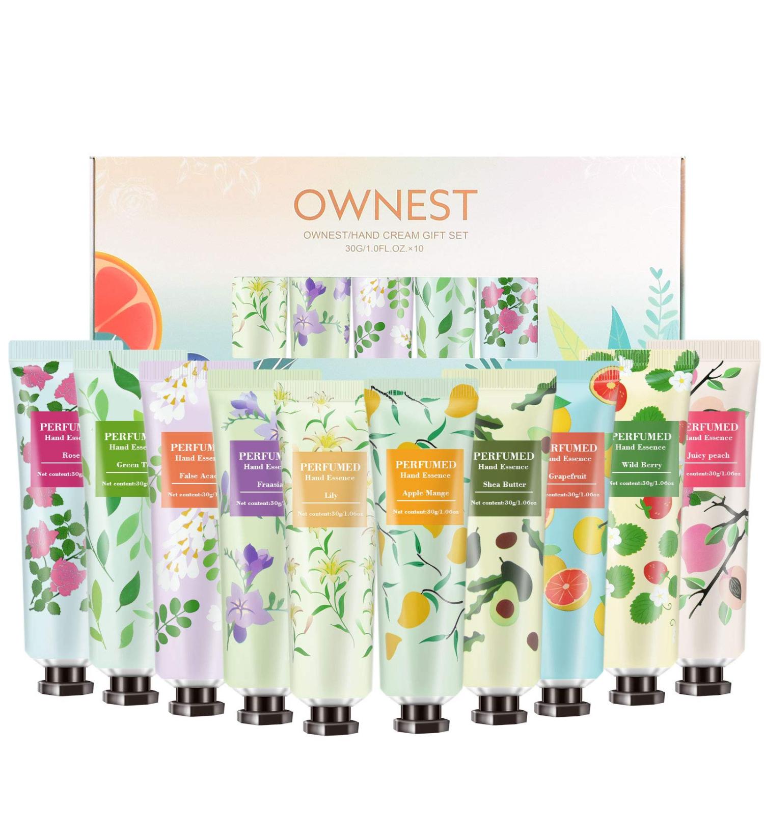Ownest 10 Pack Fruits Extract Hand Cream - Moisturizing Hand Care Set for Men and Women - 30ml - Travel Gift - Buy Online on GoSupps.com