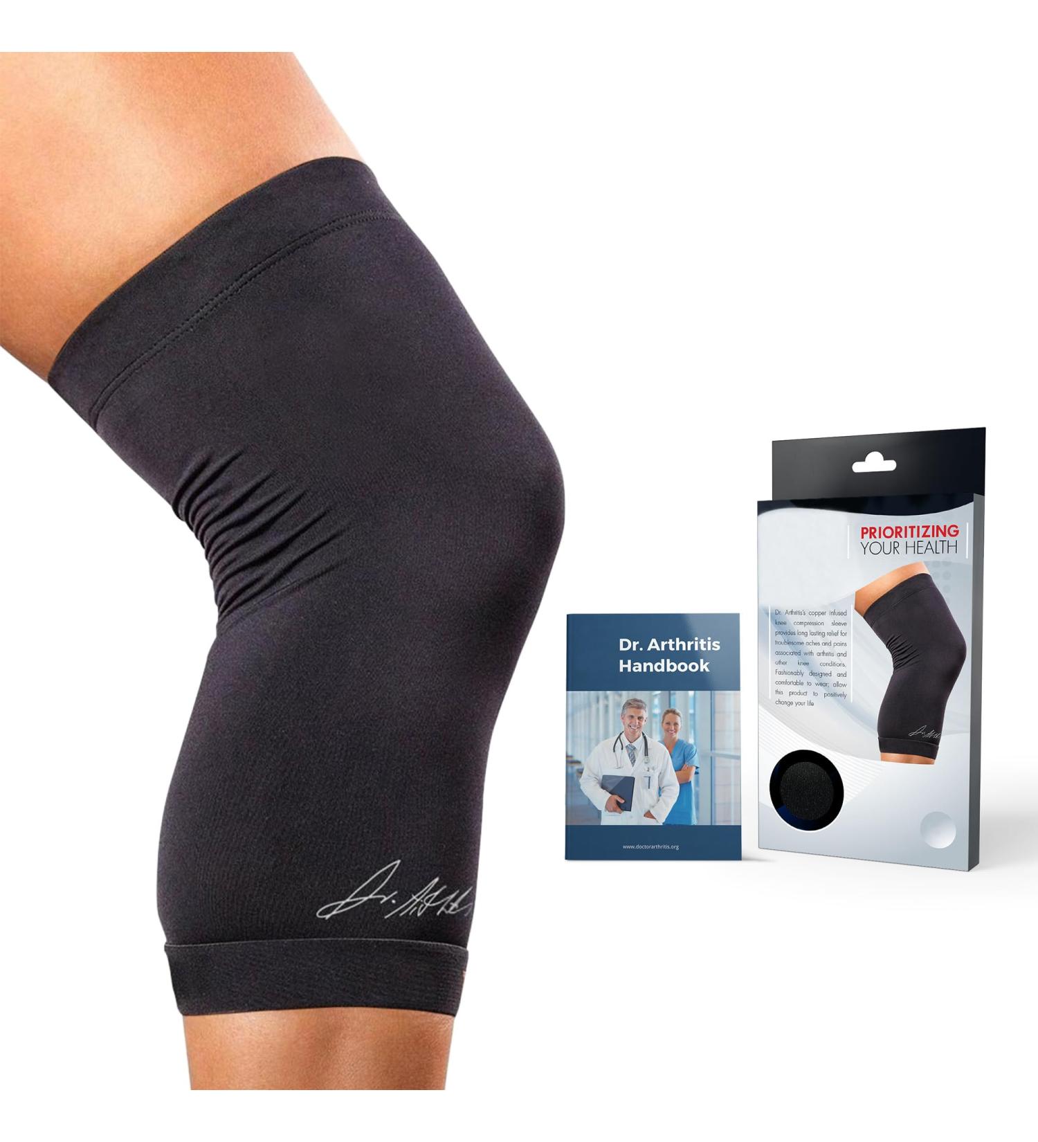 Buy Knee Bandage for Women & Men | Supportive Knee Support for Arthritis Tendonitis & Injuries | Comfortable Knee Tanks for Osteoarthritis - Black Size L - Buy Online on GoSupps.com