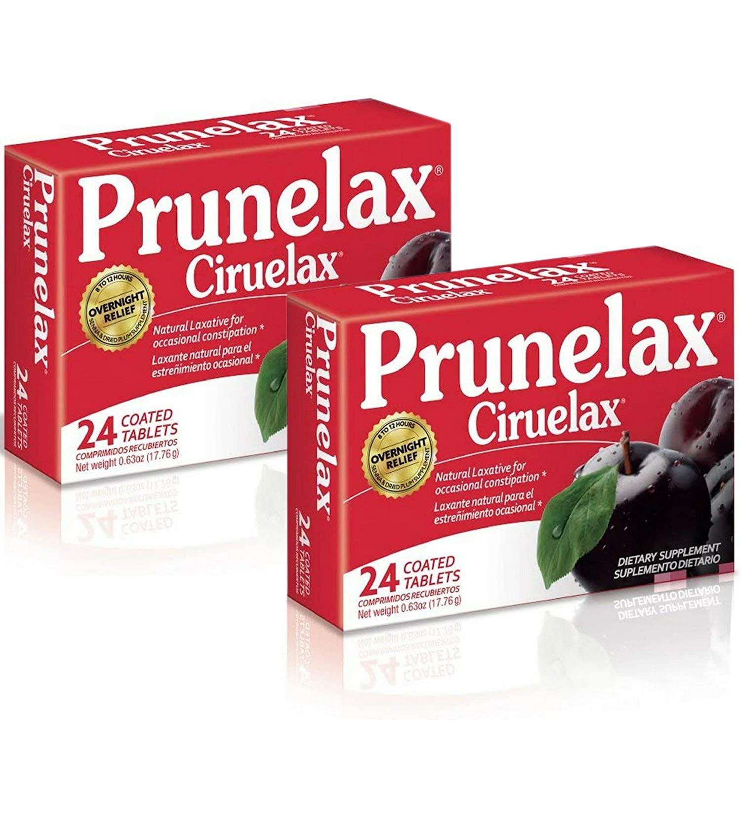 Prunelax Ciruelax Laxative Tablets 24 ea - Pack of 2 | Fast-Acting Constipation Relief - Buy Online on GoSupps.com