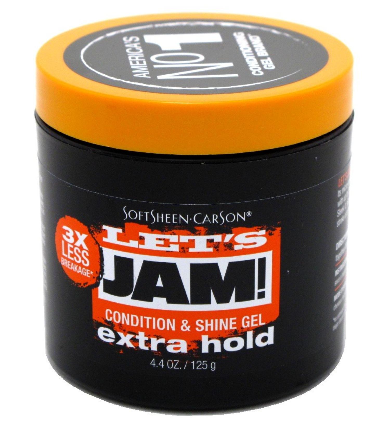 Lets Jam Condition & Shine Gel Extra Hold 4.4 Ounce Jar (130ml) (2 Pack)