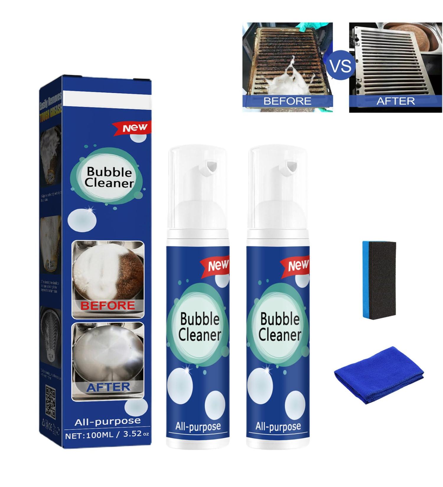 Rich Foam All Purpose Cleaner Foaming Heavy Oil Stain Cleaner Kitchen Deep Cleaning Spray Foam Cleaner Dry Foam Cleaner (100ML-2pcs) - Buy Online on GoSupps.com