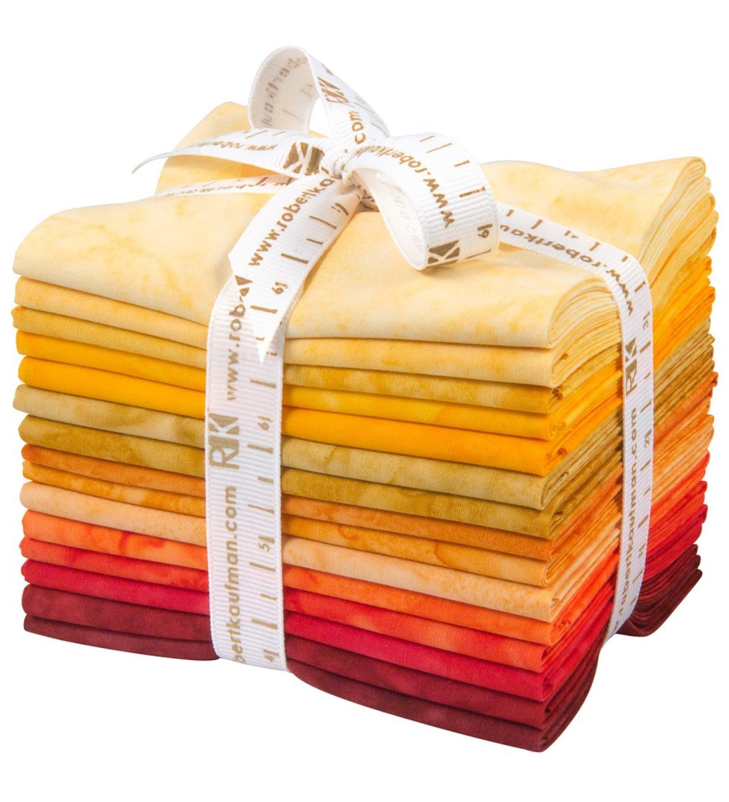 Lunn Studios PRISMA DYES LAVA FLOW BATIKS Fat Quarter Bundle 15 Precut Cotton Fabric Quilting FQs Assortment Robert Kaufman FQ-831-15