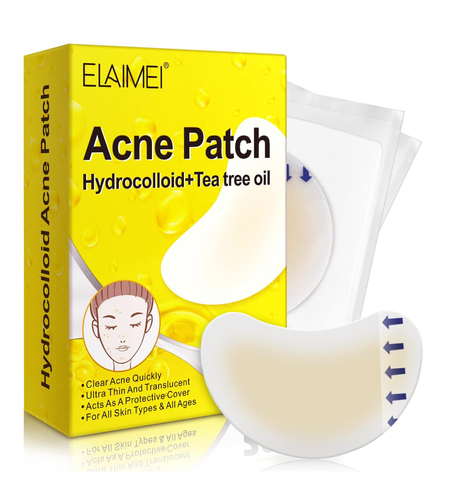 Hydrocolloid Acne Patch - Large Spot Control Stickers for Body Cheek Forehead & Chin | 20 Plasters for Effective Acne Treatment - Buy Online on GoSupps.com