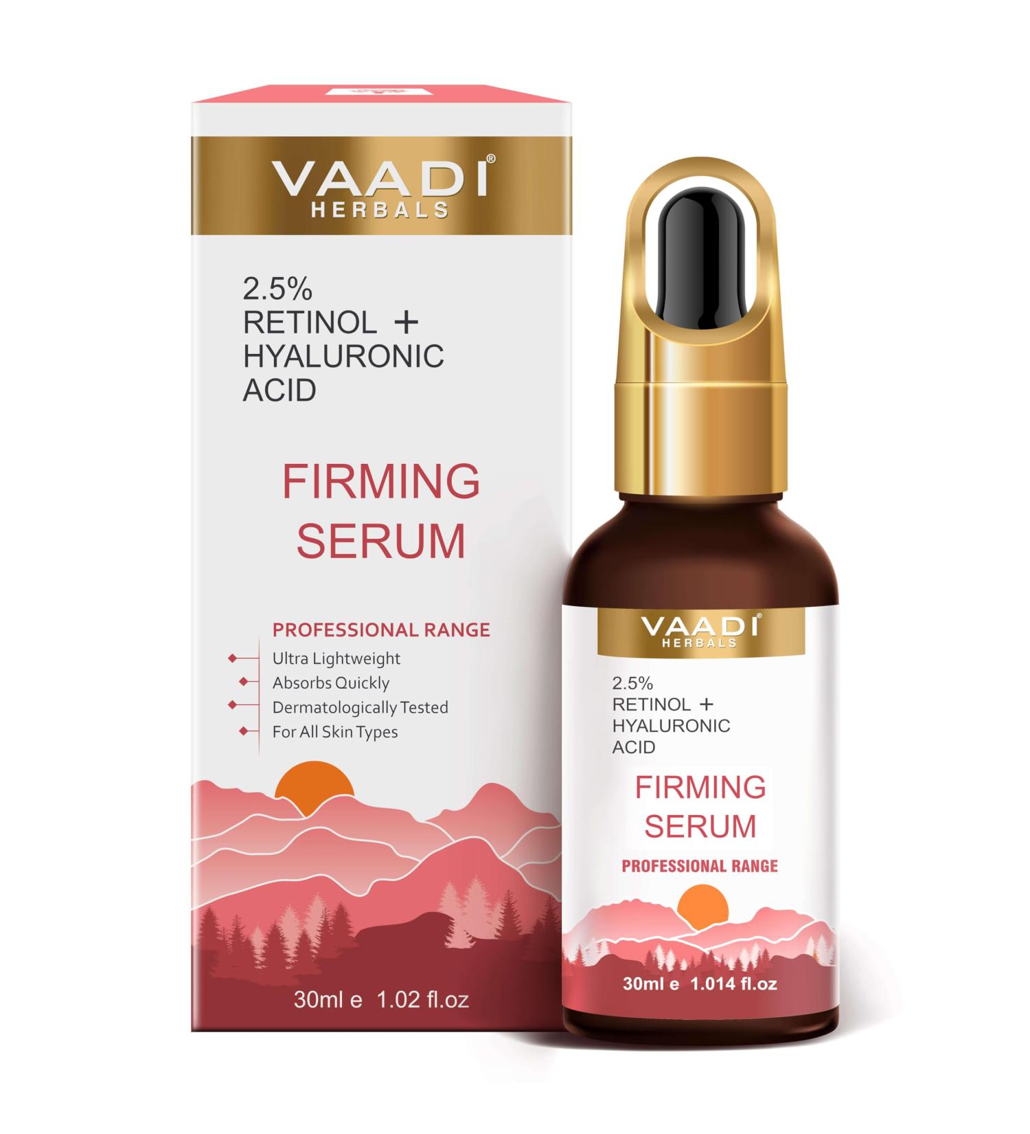 Skin Firming Serum with 2.5% Retinol & Hyaluronic Acid - 30ml | Anti-Aging Face Care for All Skin Types - International Shipping Available - Buy Online on GoSupps.com