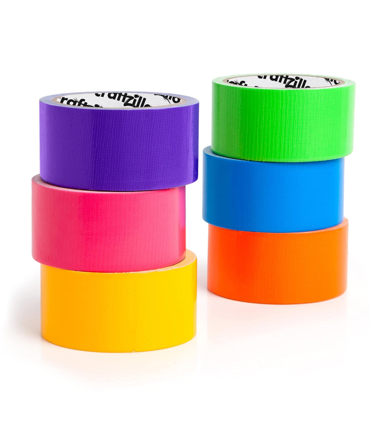Craftzilla Rainbow Colored Duct Tape - 6 Bright Colors - 10 Yards x 2 Inch Waterproof Multipack - Buy Online on GoSupps.com