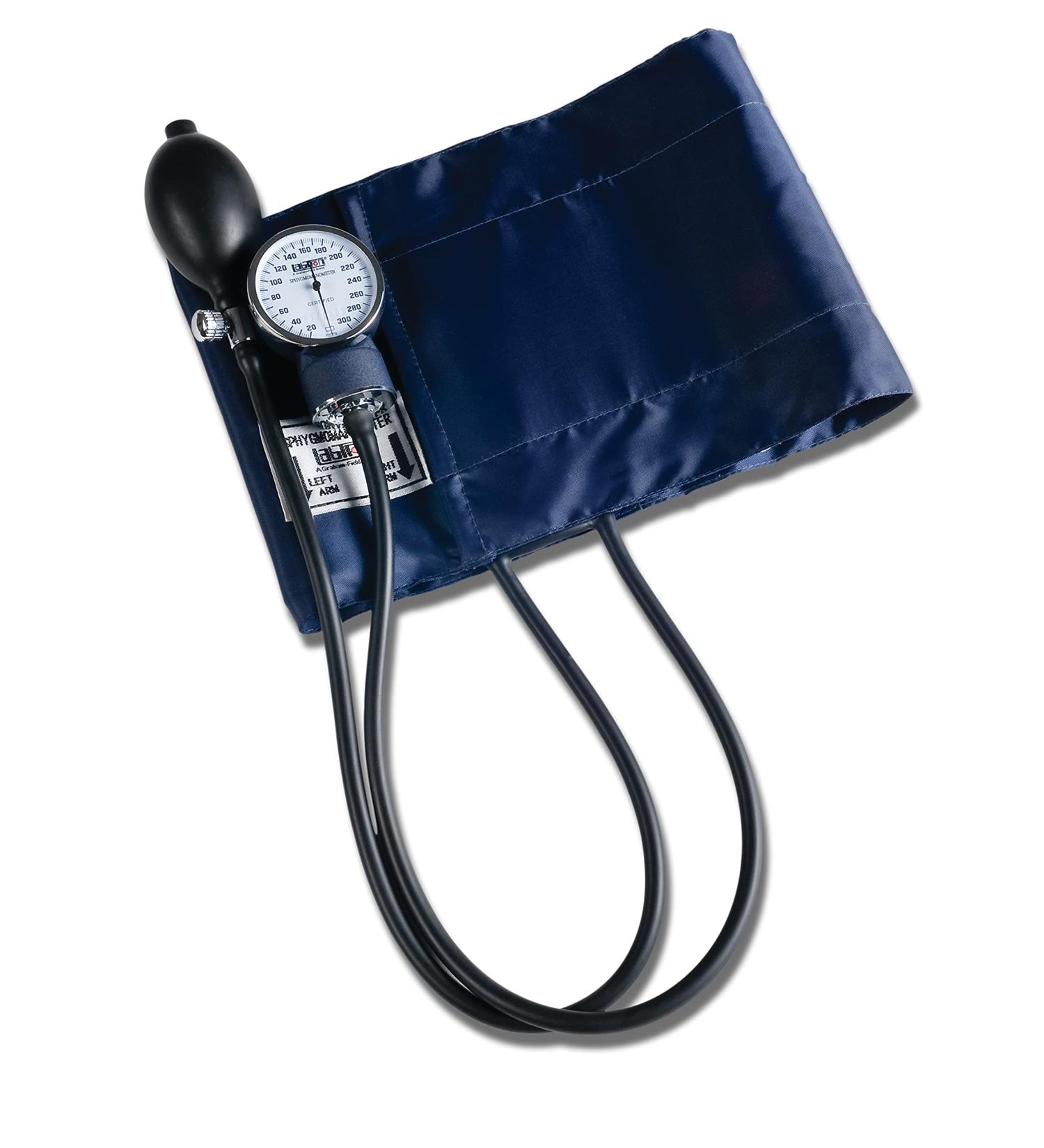 Labtron Adult XL Cuff Aneroid Sphygmomanometer - Blue/White Large Adult Pressure Monitor - Buy Online on GoSupps.com