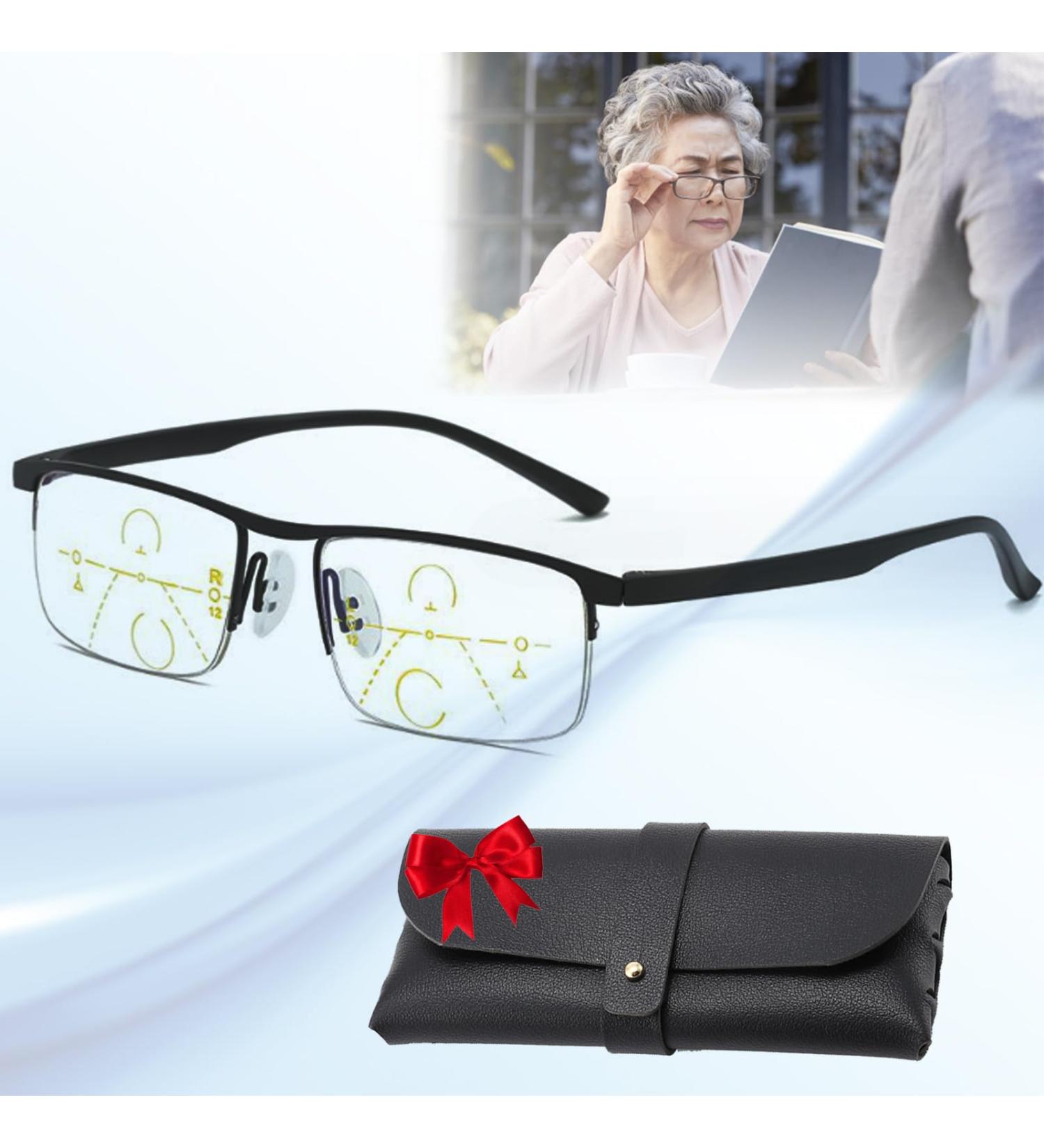 Buy Outfany & Yiffany Intellireaders - Titanium Progressive Dual-Use Reading Glasses +2.50 for Ages 60-64 | Shop Internationally - Buy Online on GoSupps.com