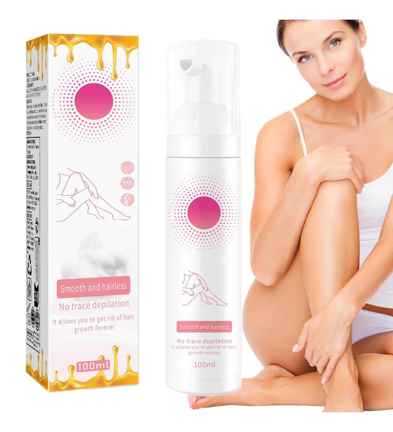Hair Removal Cream Depilatory Foam for the Body 100ml - Moisturizing Hair Removal For Body Legs Arms Underarms Bikini Line Chin Pubic Area Intimate Areas - Buy Online on GoSupps.com