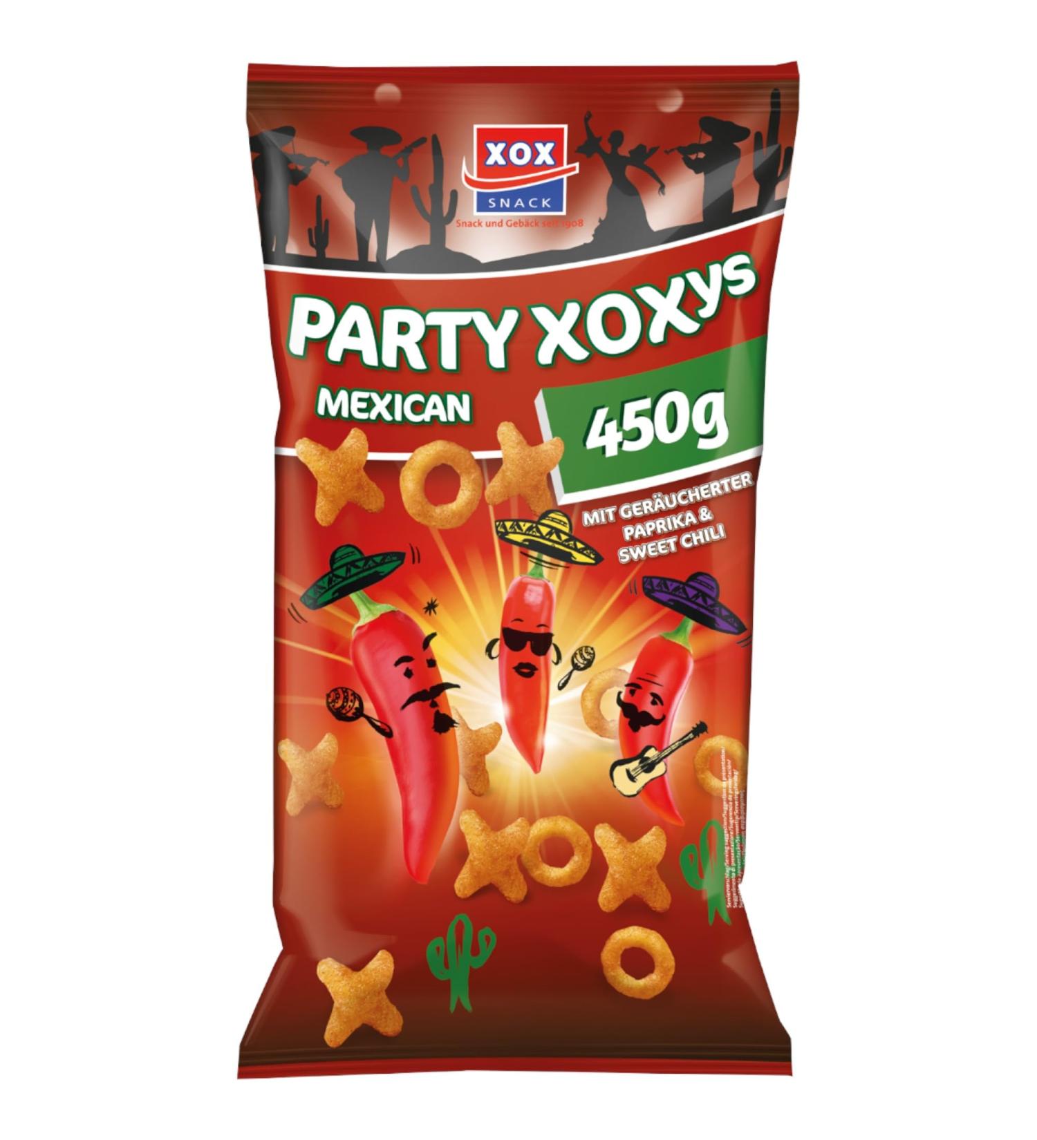 XOX Mexican Style 450g |Vegetarian chips in the Mexican style with smoked peppers chilli tasteLactose -free (Mexican Style 1 Pack) Mexican Style 300 g (1 Pack)