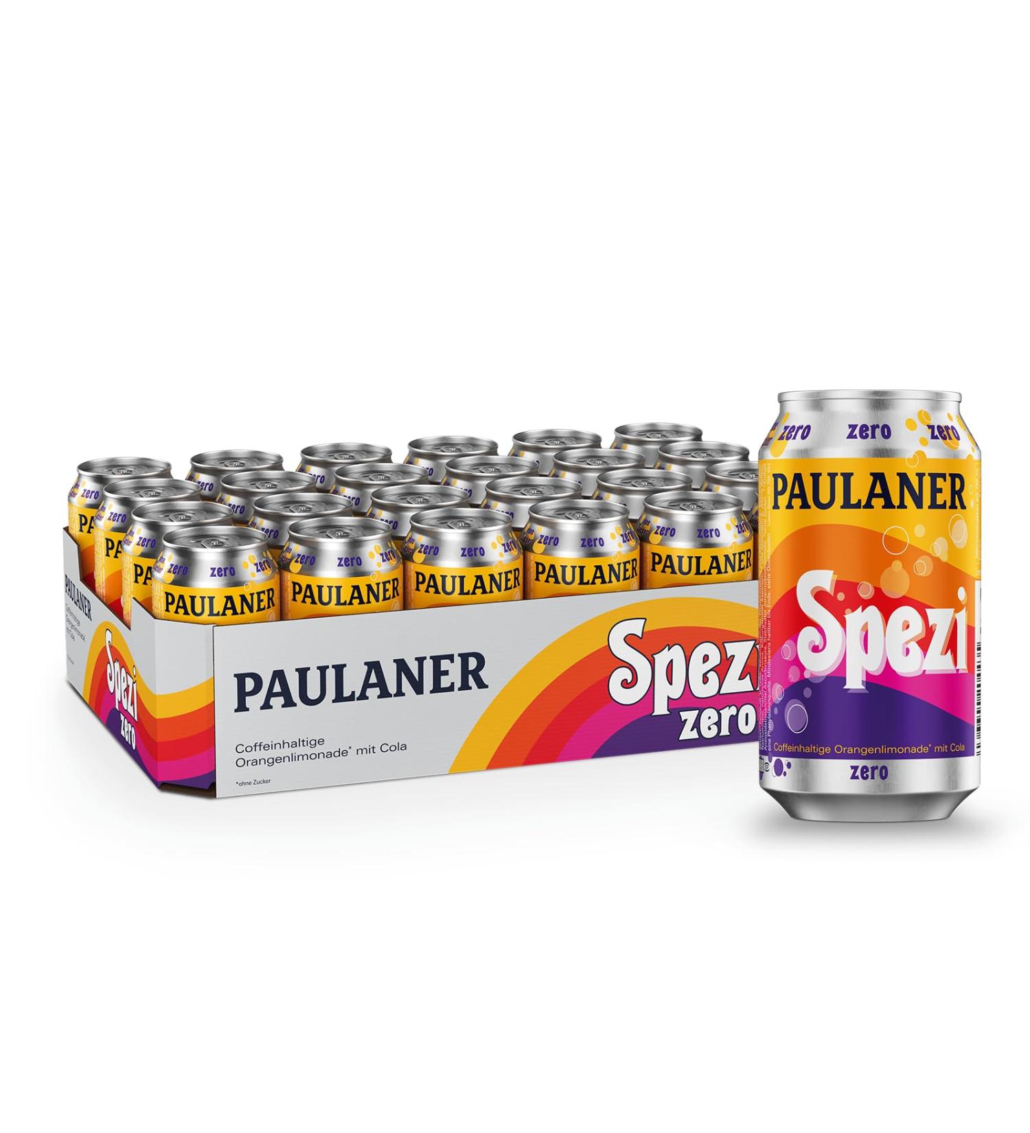 Paulaner Spezi Zero - Sugar-Free Cola & Orange Soft Drink (24x0.33l) - International Shipping Available - Buy Online on GoSupps.com