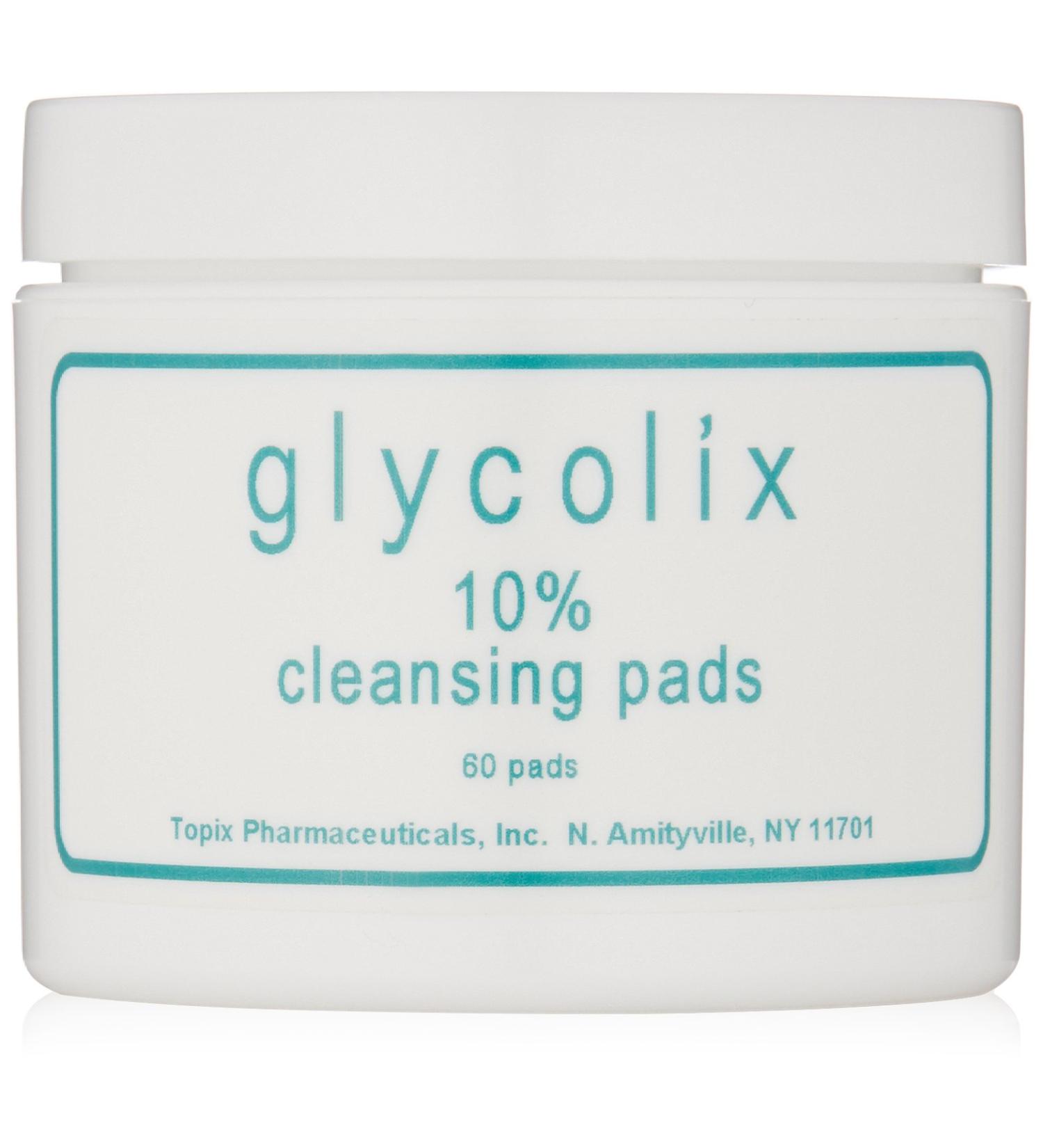 Glycolix 10% Cleansing Pads  60 Count (Pack of 1)