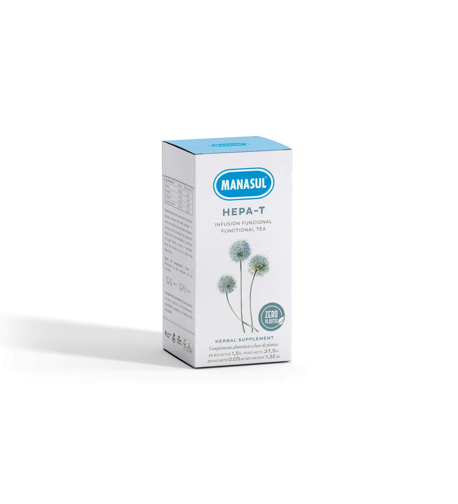  HE MANASUL MANASUL - Boldo Rosemary and Turmeric Infusion. Protective Liver Digestive Tea. Hepa-T. Box of 25 tea bags - Buy Online on GoSupps.com