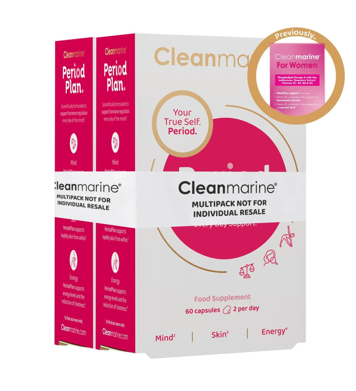 Cleanmarine Period Plan | Hormonal Support & Balance | 120 Capsules - Buy Online on GoSupps.com
