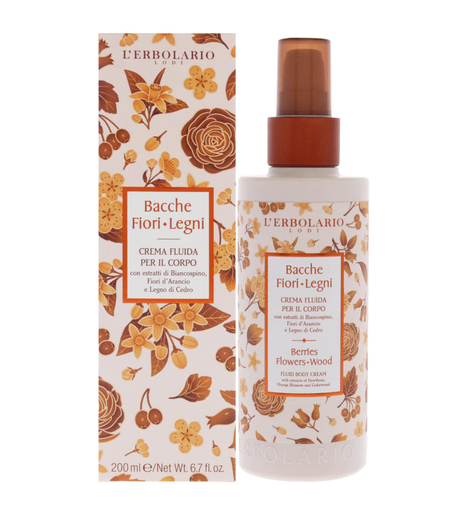 LErbolario Berries Flowers Wood Fluid Body Cream For Unisex 6.7 oz Body Cream - Buy Online on GoSupps.com