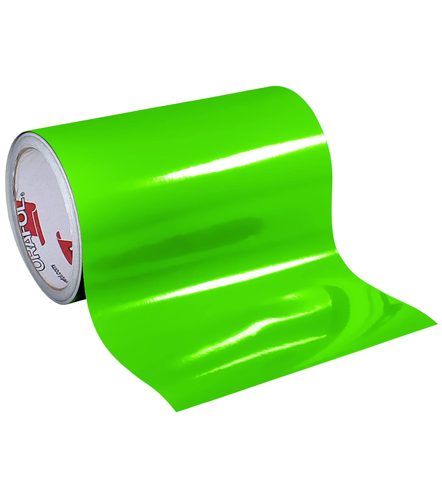 ORACAL Adhesive Backed Vinyl Sheets 651 - Size 12" x 10' Each roll (Yellow Green) 12" x 10 feet Yellow Green