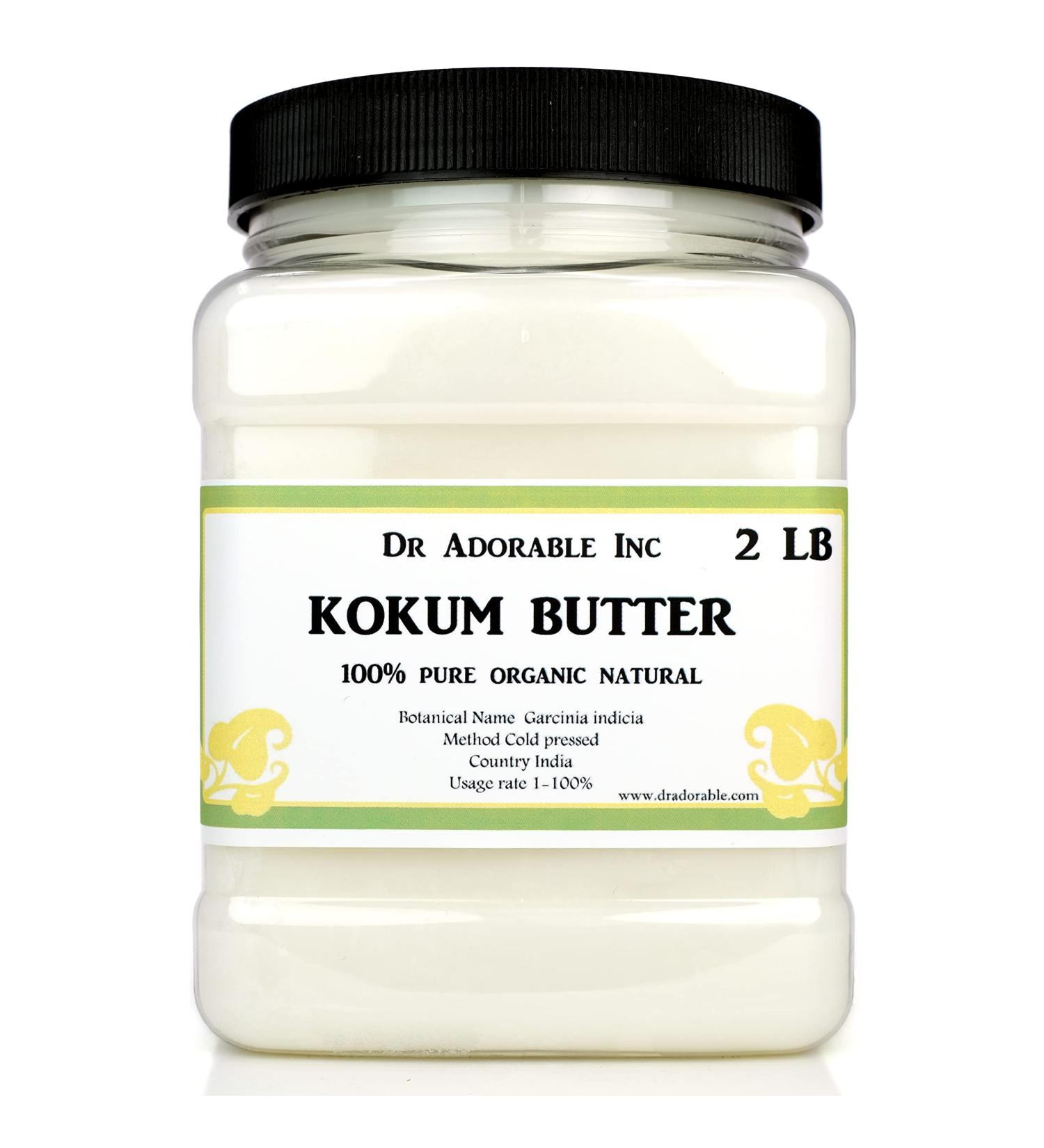 Buy Dr. Adorable 2 lb Kokum Butter - Raw 100% Pure Organic Natural - International Shipping Available - Buy Online on GoSupps.com