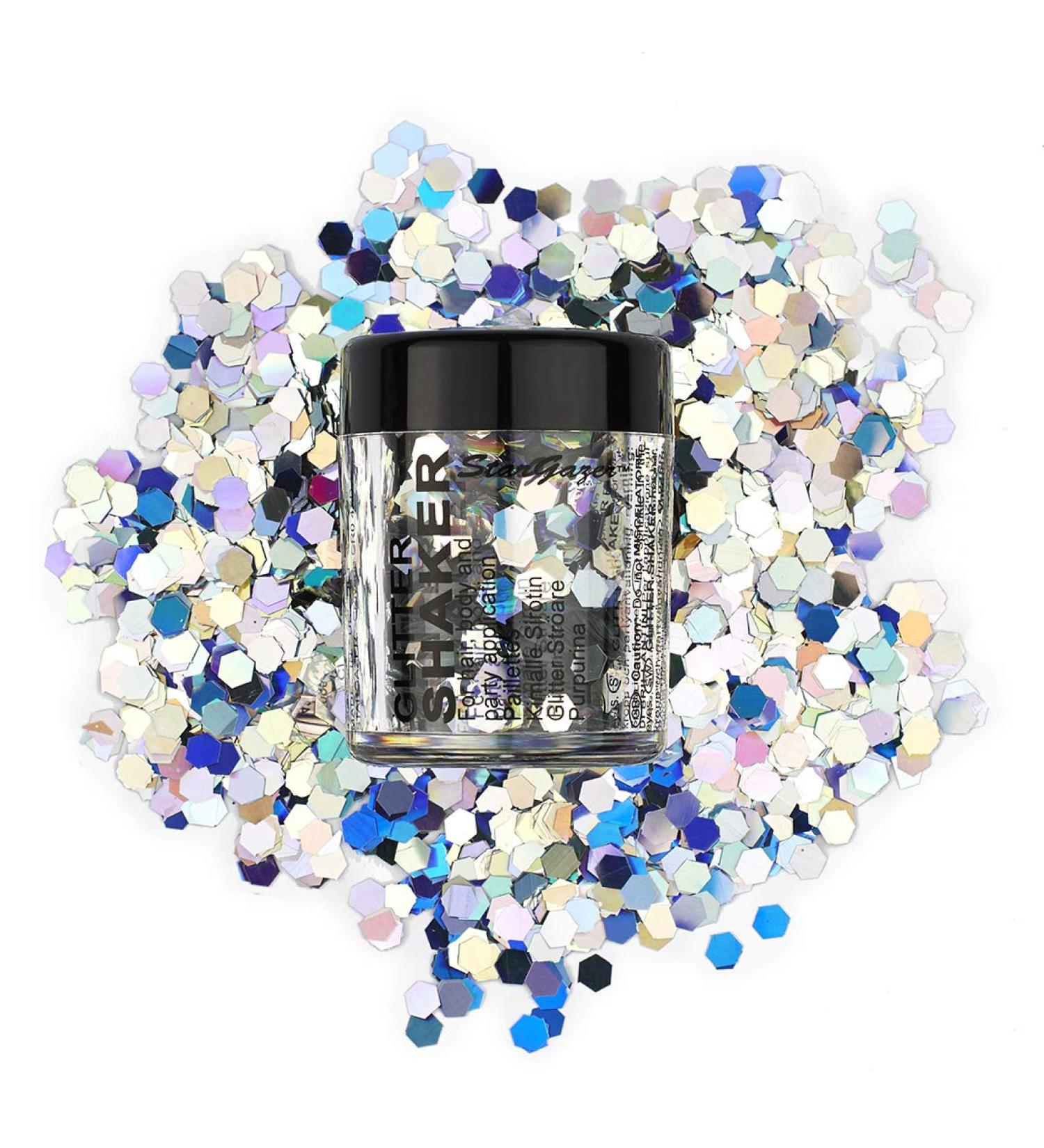 Stargazer Chunky Holographic Glitter Shaker - 5g (Pack of 1) | Multiuse Cosmetic Glitter for Eyes, Lips, Face, Body, Hair, Nails - Buy Online on GoSupps.com