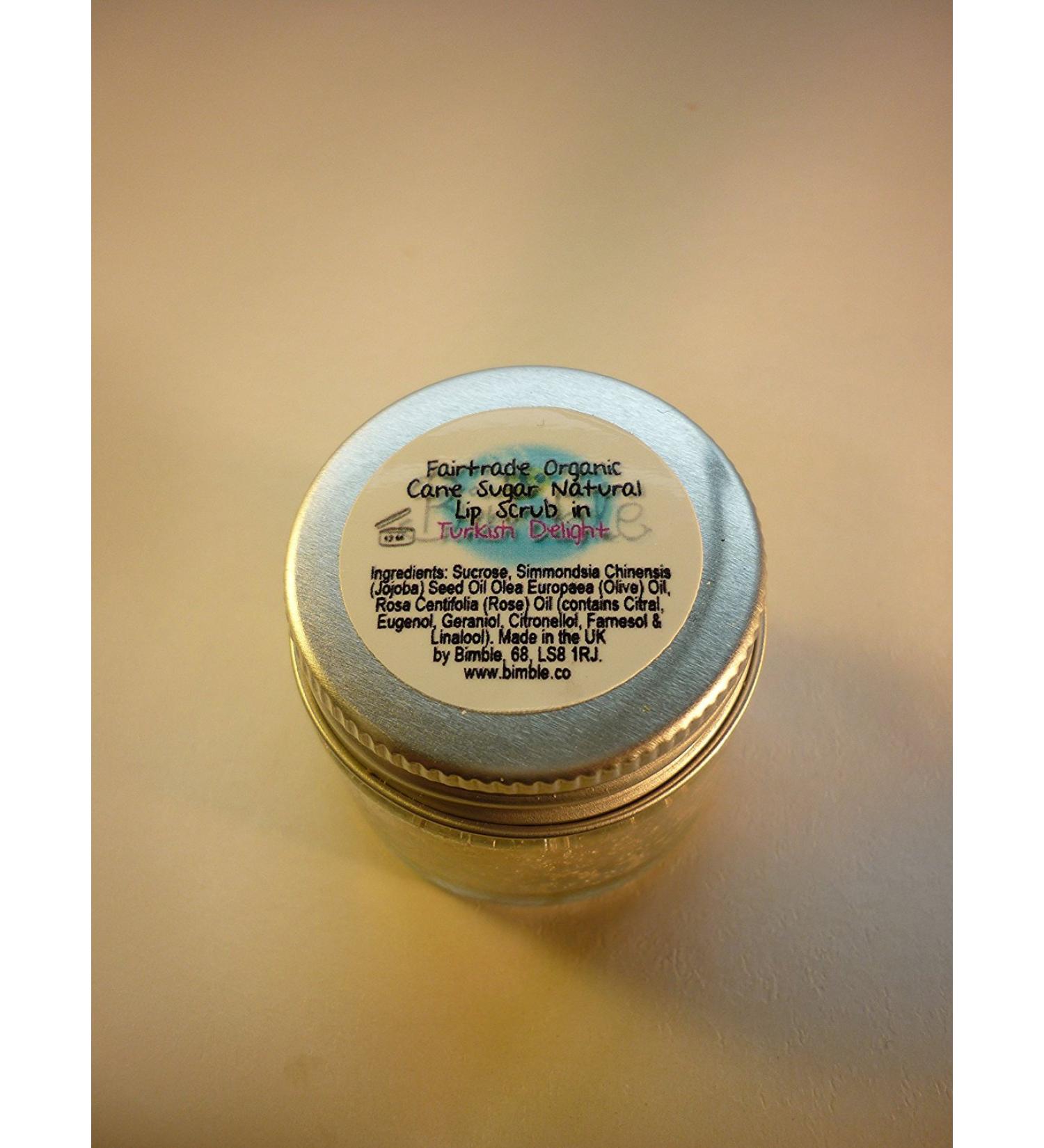 Bimble Organic Raw Cane Sugar Natural Lip Scrub 25g - Turkish Delight Flavour