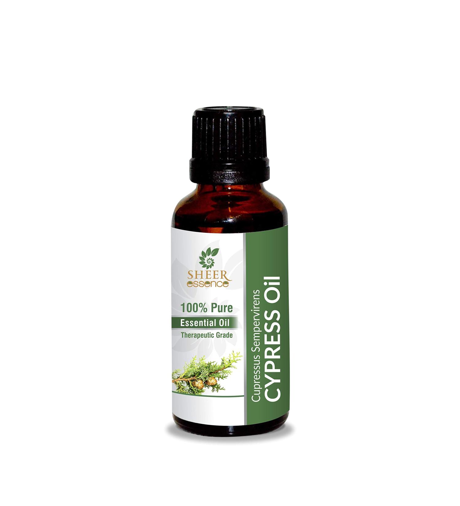 Cypress Oil -(Cupressus Sempervirens)- Essential Oil 100% Pure Natural Undiluted Uncut Therapeutic Grade Oil 33.81 Fl.OZ CYPRESS OIL 1000ML (33.81 Fl.OZ)