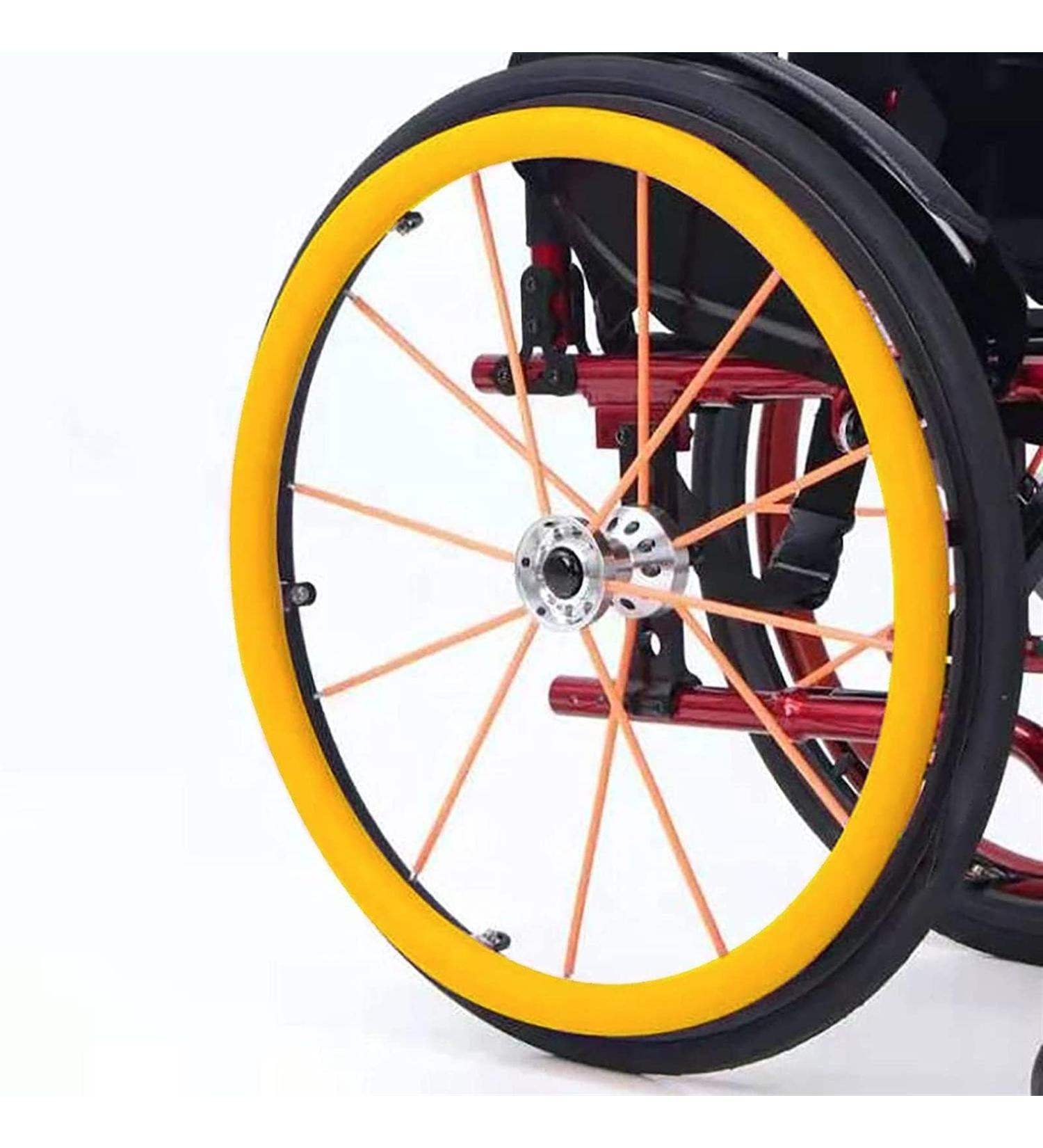 Wheelchair Push Rim Covers(24 Inch) Rear Wheel Grips Accessories 1 Pair Non-Slip Wear-Resistant Wheelchair Accessories Silicone Hand Push Cover Protective Sleeve Accessories 24inch Yellow 24inch Yellow - Buy Online on GoSupps.com