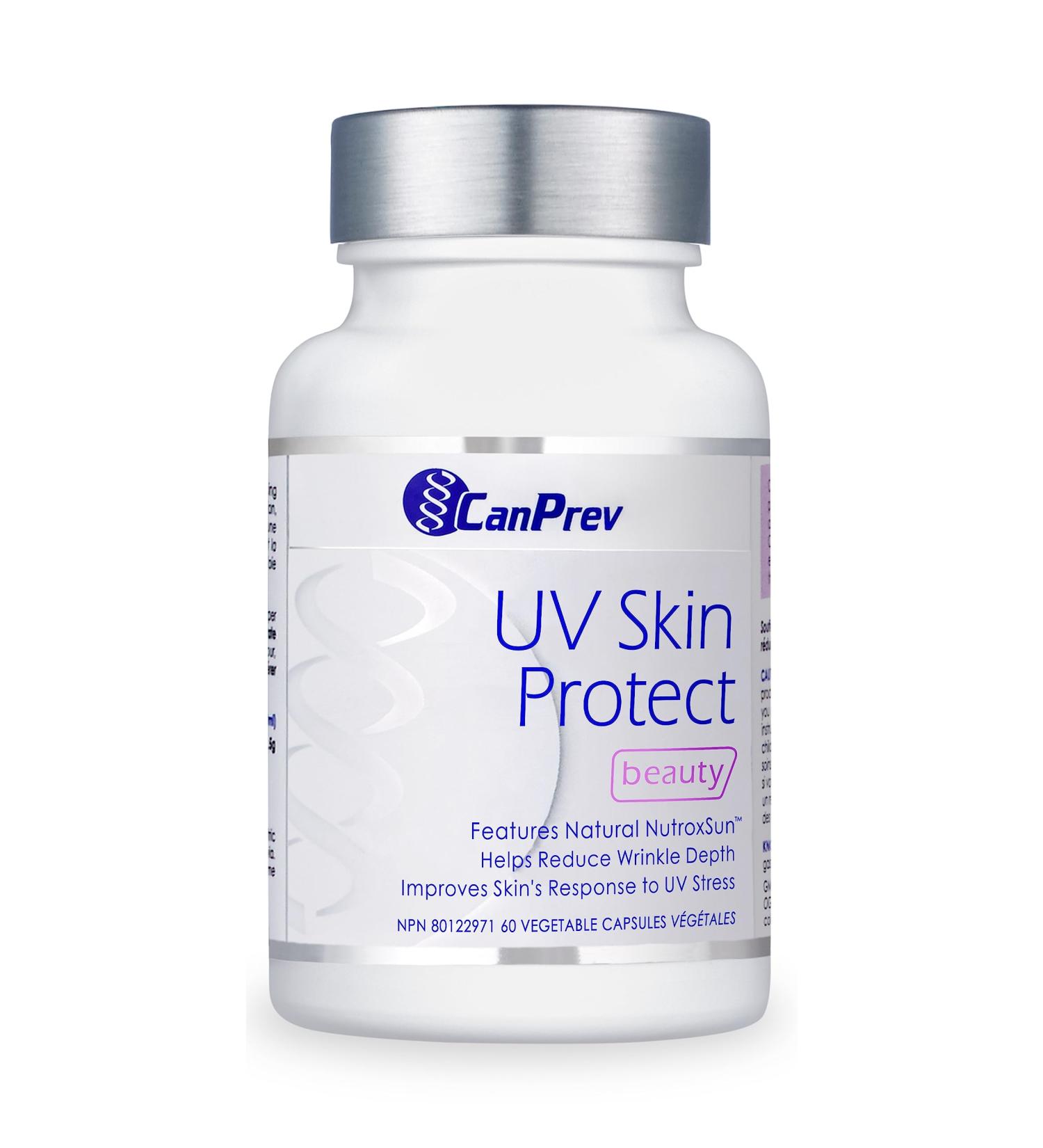 CanPrev - UV Skin Protect Beauty 60 Capsules - NutroxSun Helps Reduce Wrinkle Depth and Increase Skin Elasticity and Provides Antioxidants - Buy Online on GoSupps.com