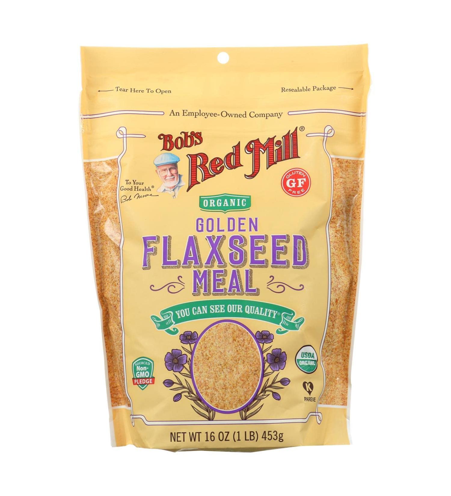 Buy Bob's Red Mill Organic Golden Flaxseed Meal 16 oz - Rich in Omega-3, Gluten-Free - Buy Online on GoSupps.com
