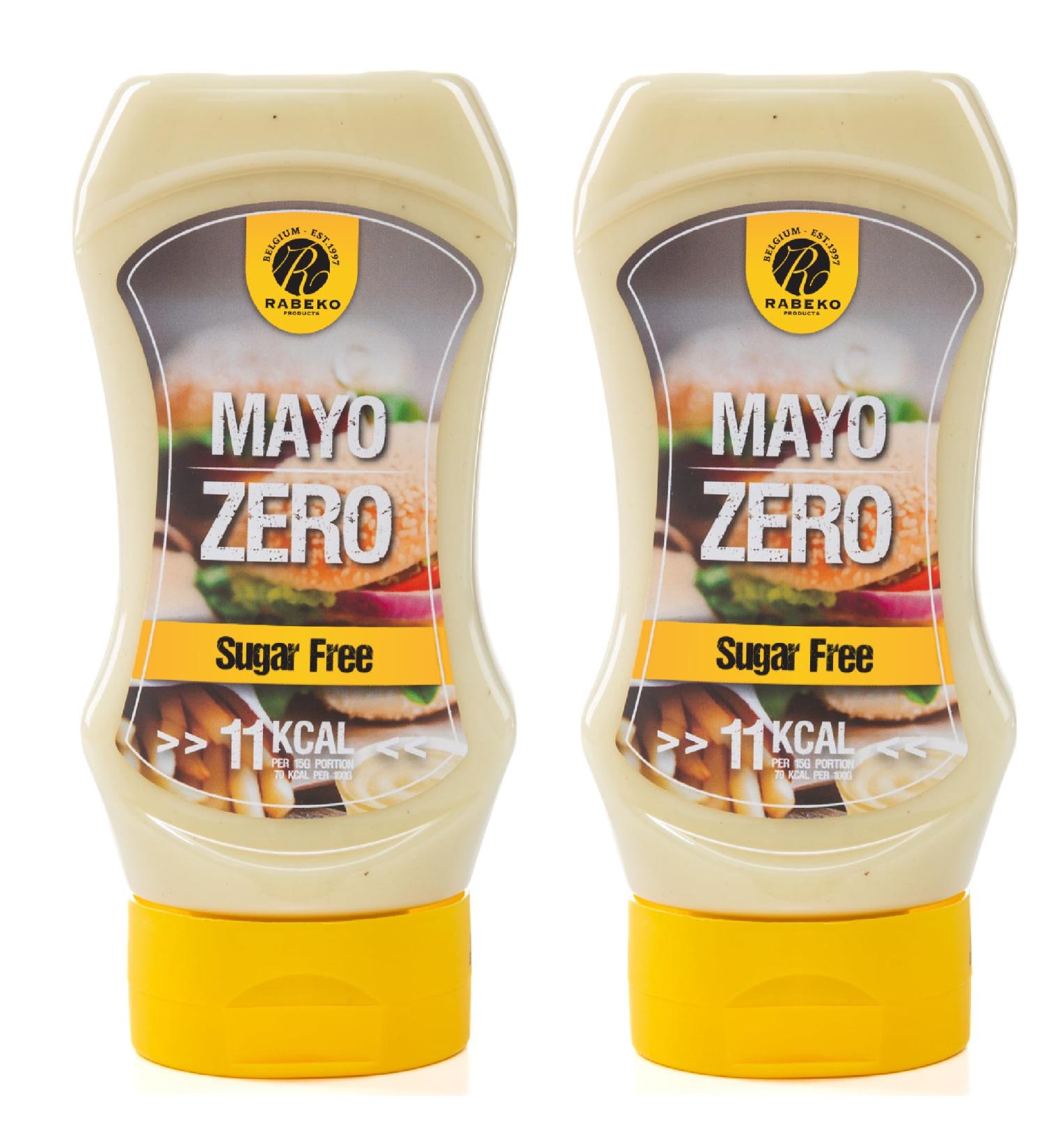Rabeko Zero Sauce - Mayo 2 x 350 ml Sugar and Low Fat - Healthy Low Carb & Calorie Products for Salads Fries Burgers Gray - Buy Online on GoSupps.com
