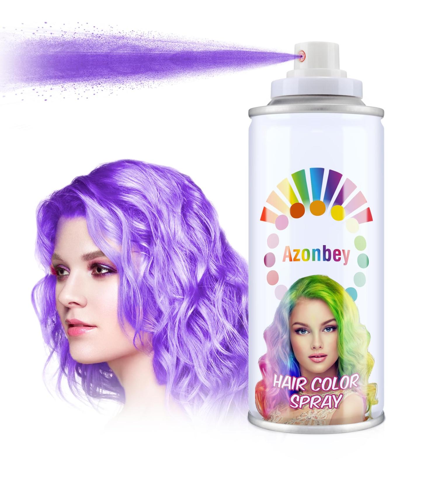 Buy Temporary Hair Color Spray & Wax - Azonbey Kids Hair Dye Pomade #Purple | 1-Day Washable & Easy to Use - Buy Online on GoSupps.com