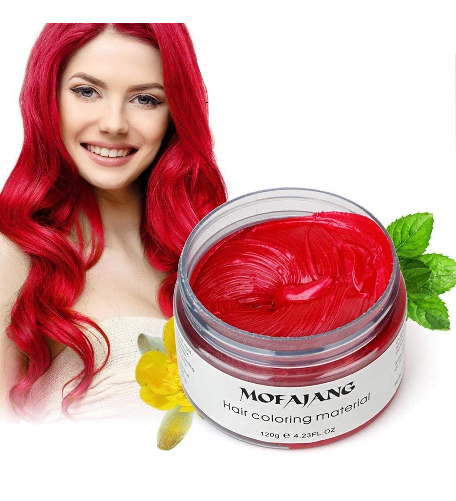 Natural Red Hair Wax EFLY 4.23 oz - Disposable DIY Hairstyle Mud Cream for Party Cosplay - Easy to Clean - Buy Online on GoSupps.com