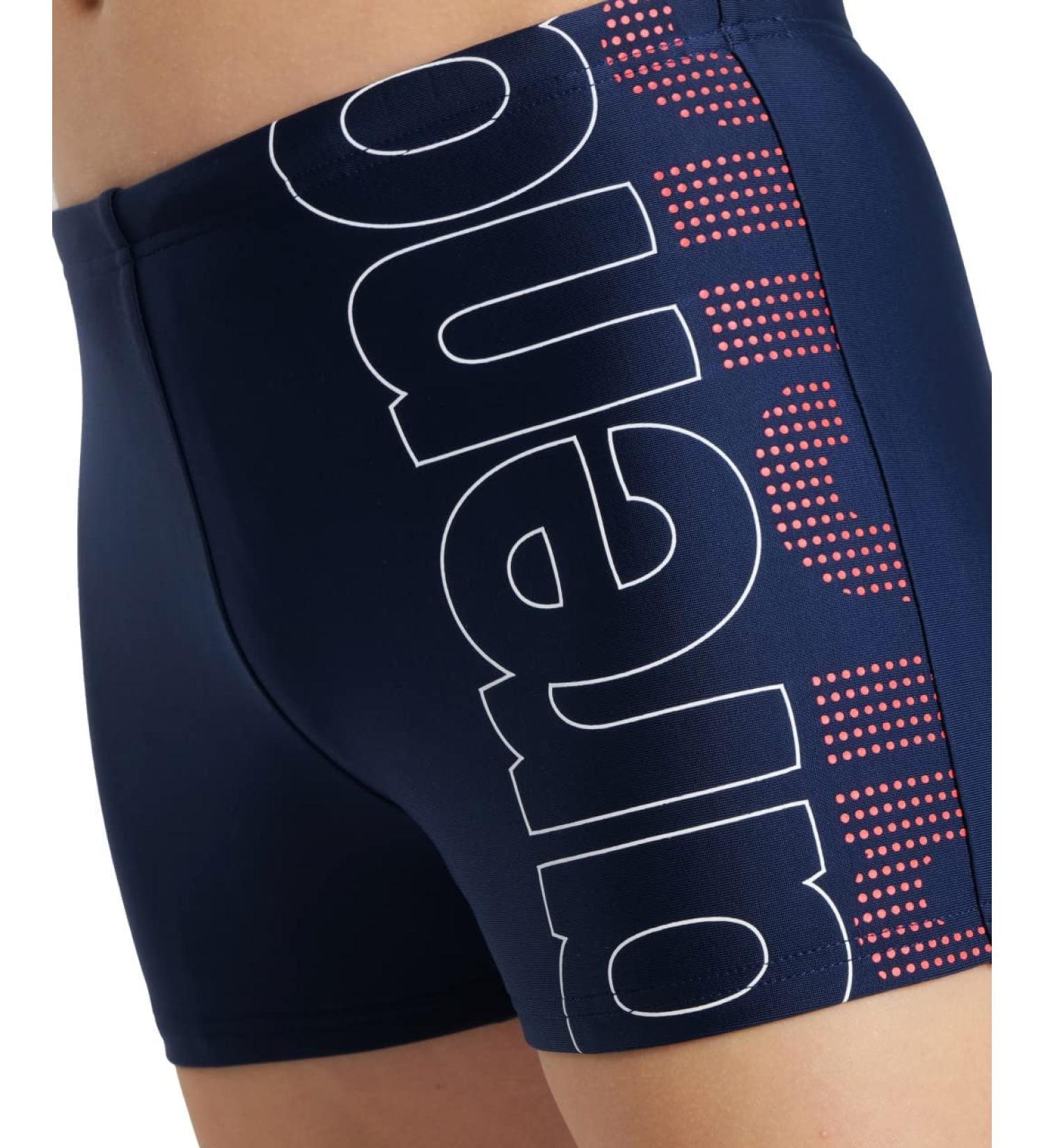 ARENA Boys' Graphic Swim Shorts - Navy 128 | High-Quality Swimwear for Kids | International Shipping - Buy Online on GoSupps.com