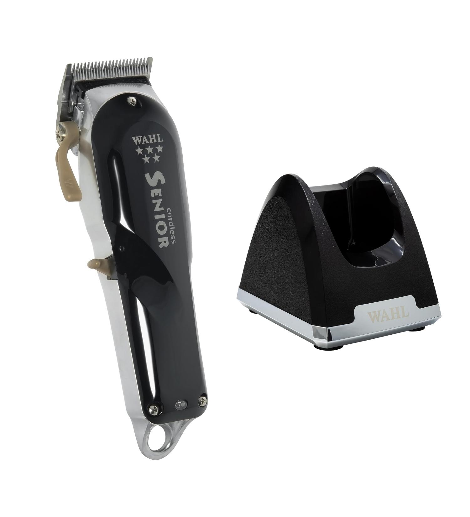 Wahl Professional 5-Star Series Cordless Senior #8504-400 - 70 Min Run Time & Charging Stand #3801 - Ideal for Barbers & Stylists - International Shipping Available - Buy Online on GoSupps.com