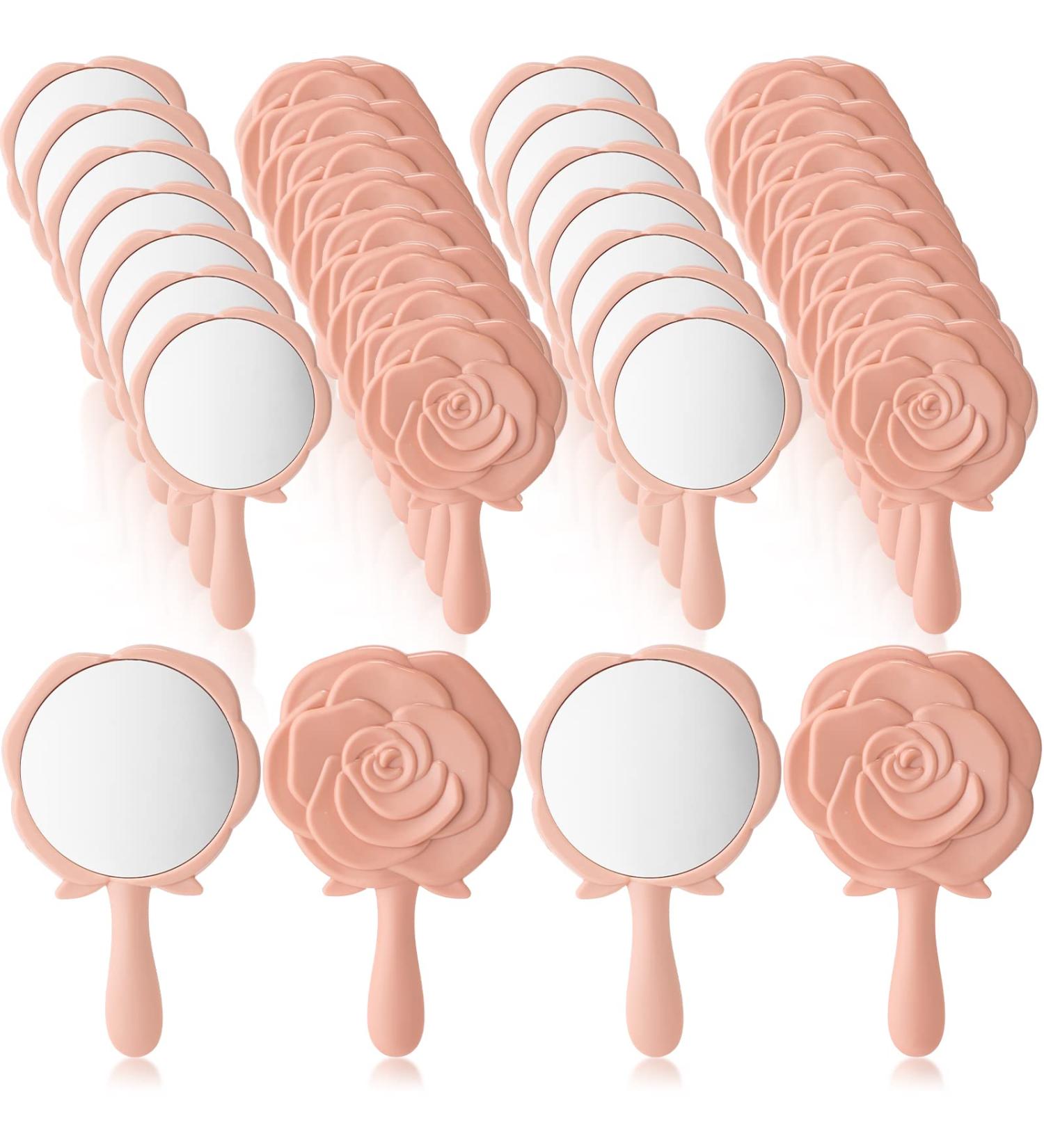 Wesiti 36 Pcs Rose Design Compact Mirrors - Portable Makeup Mirror for Women Men Girls - Handheld Small Hand Mirror for Travel Wedding Pink Party Favors - Buy Online on GoSupps.com
