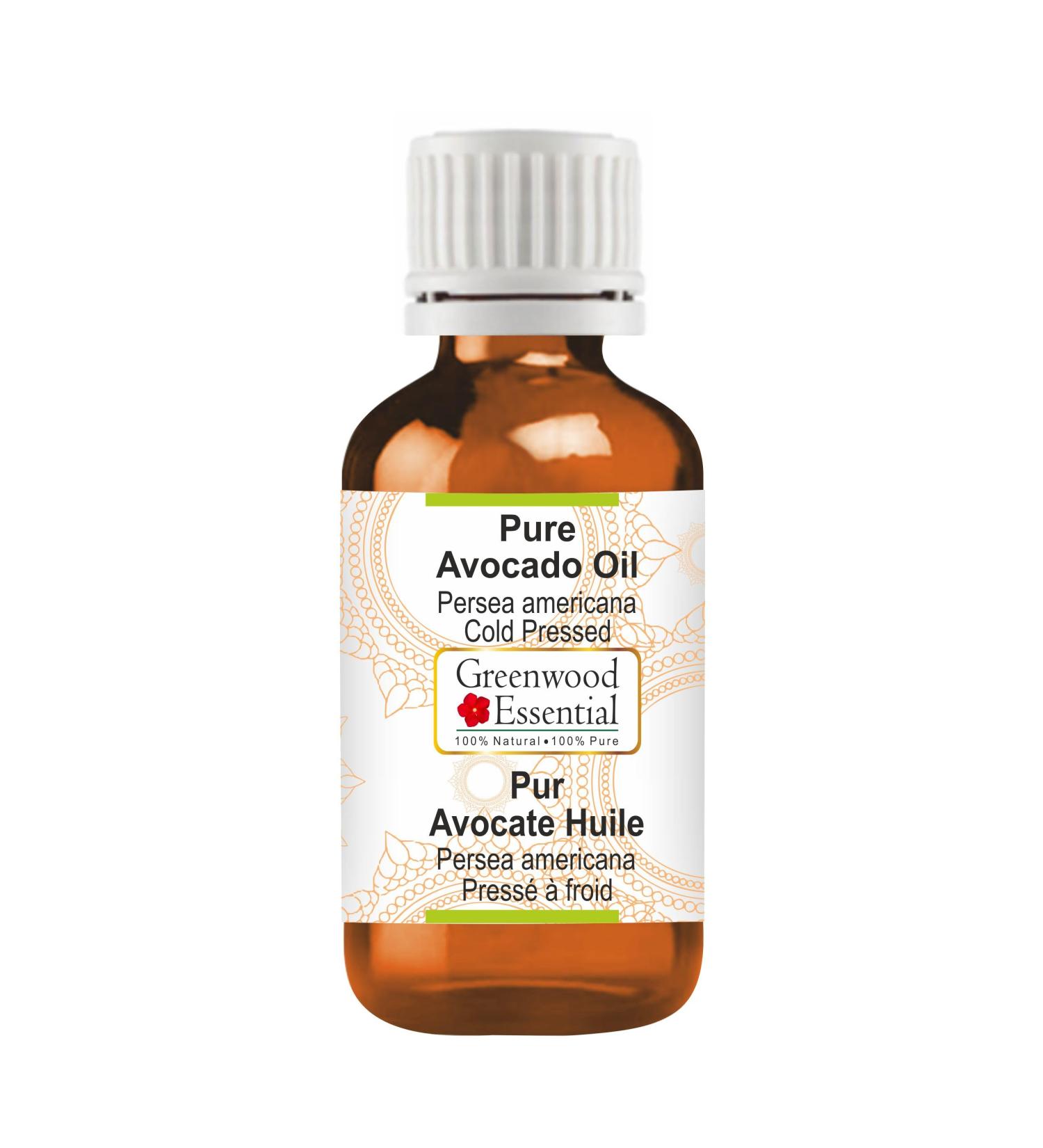 Greenwood Essential Pure Avocado Oil (Persea americana) Cold Pressed 30ml (1 oz) - Buy Online on GoSupps.com