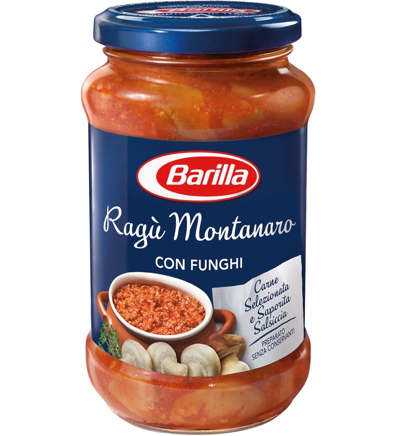 6x Barilla Rag Montanaro pasta sauce tomato sauce with mushrooms 400 g from Italy