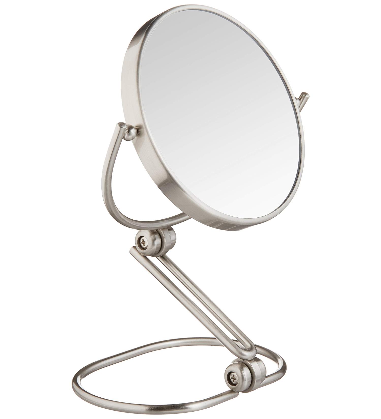 Jerdon 6-Inch Folding Travel Mirror with 10X Magnification - Nickel Finish | Model MC450N - Buy Online on GoSupps.com