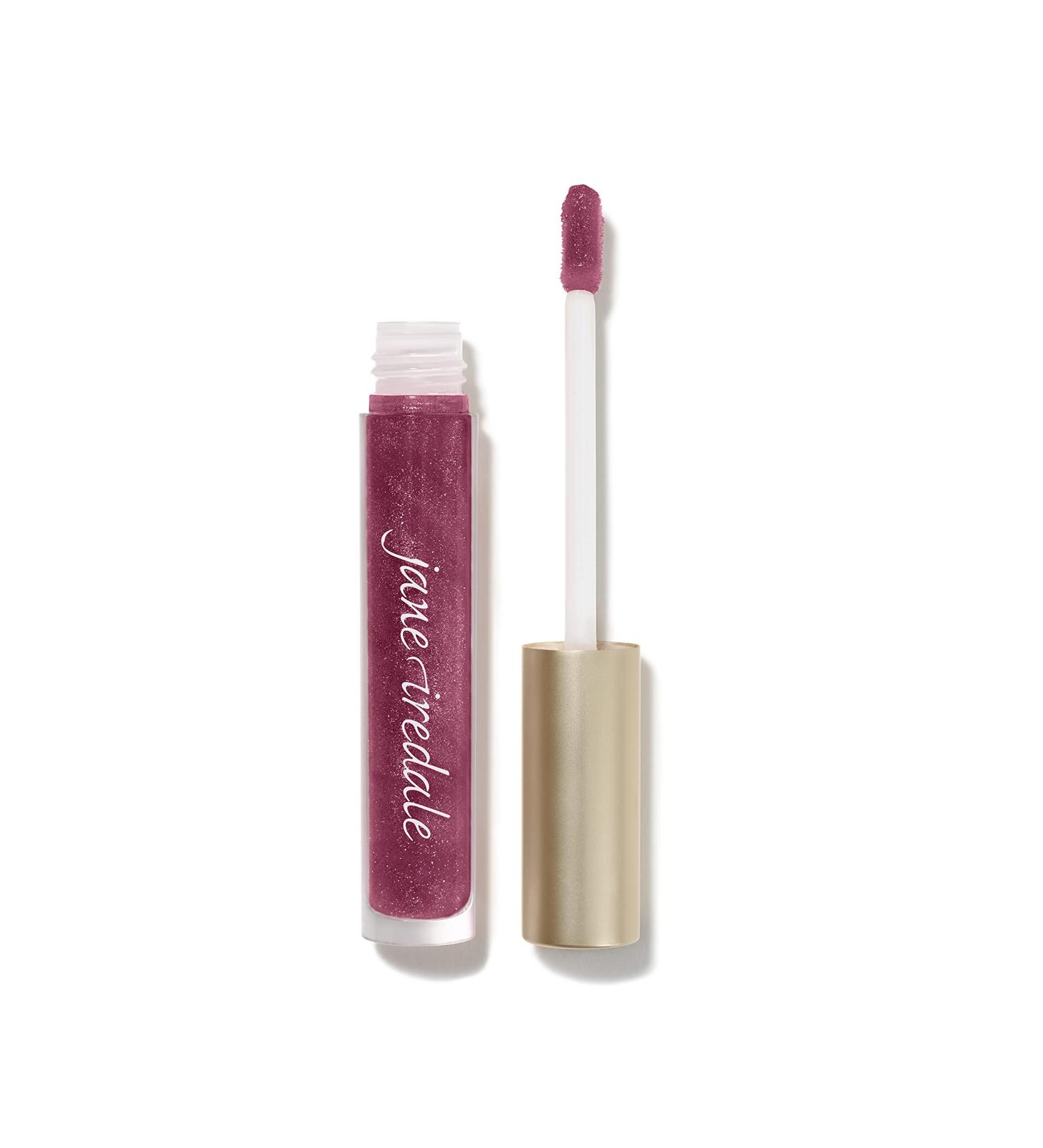 Jane Iredale HydroPure Hyaluronic Lip Gloss | Hydrating, Plumping, Exfoliating, and Smoothing Gloss | Non-Sticky with Vanilla Scent | Vegan and Cruelty-Free | Candied Rose - Buy Online on GoSupps.com