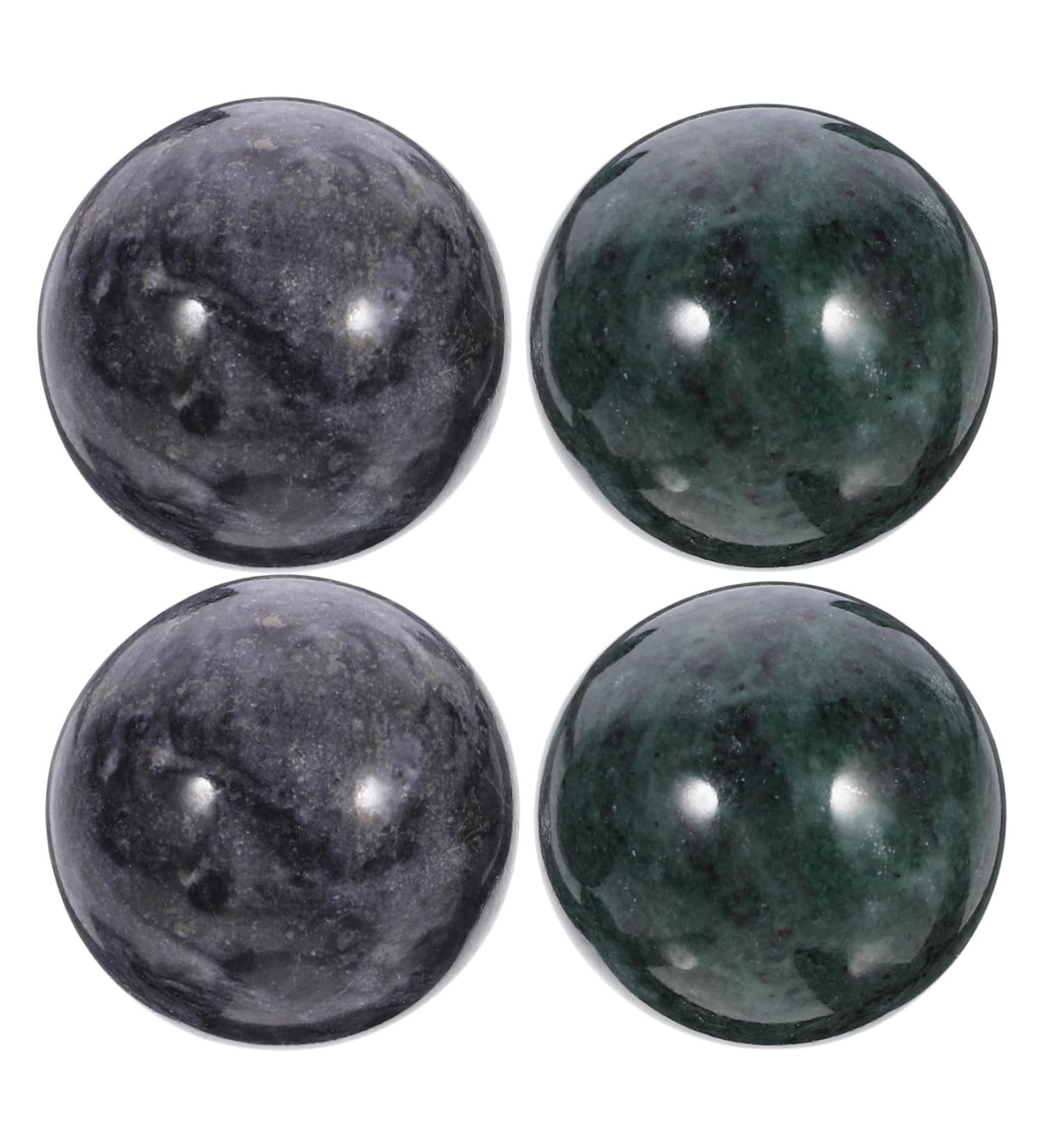 Buy Beavorty Dark Gray Marble Baoding Balls - Stress Relief & Hand Exercise Balls for Adults | Marble Sound Balls for Massage & Relaxation - Buy Online on GoSupps.com