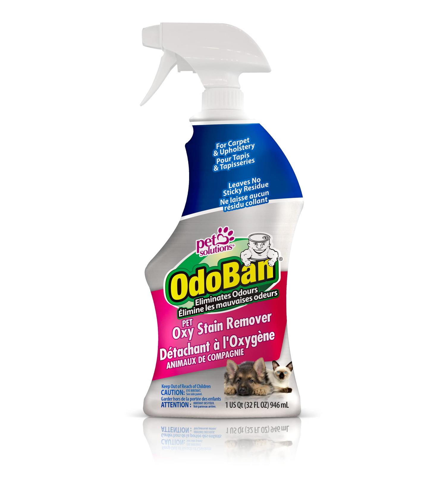 OdoBan Pet Oxy Stain Remover and Odor Eliminator for Carpet & Fabric Fragrance Free 32 oz. (946 mL) Spray  - Buy Online on GoSupps.com