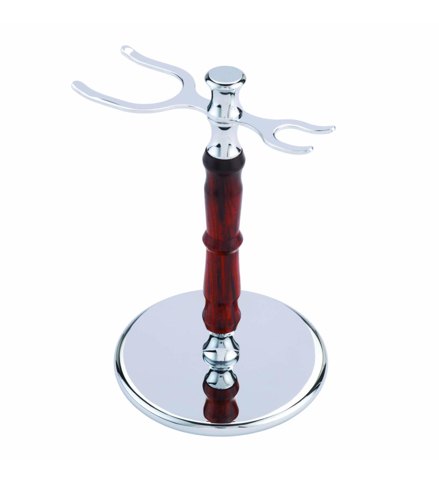 WOODRIVER Project Kit - Deluxe Razor & Shaving Brush Stand Kit Chrome