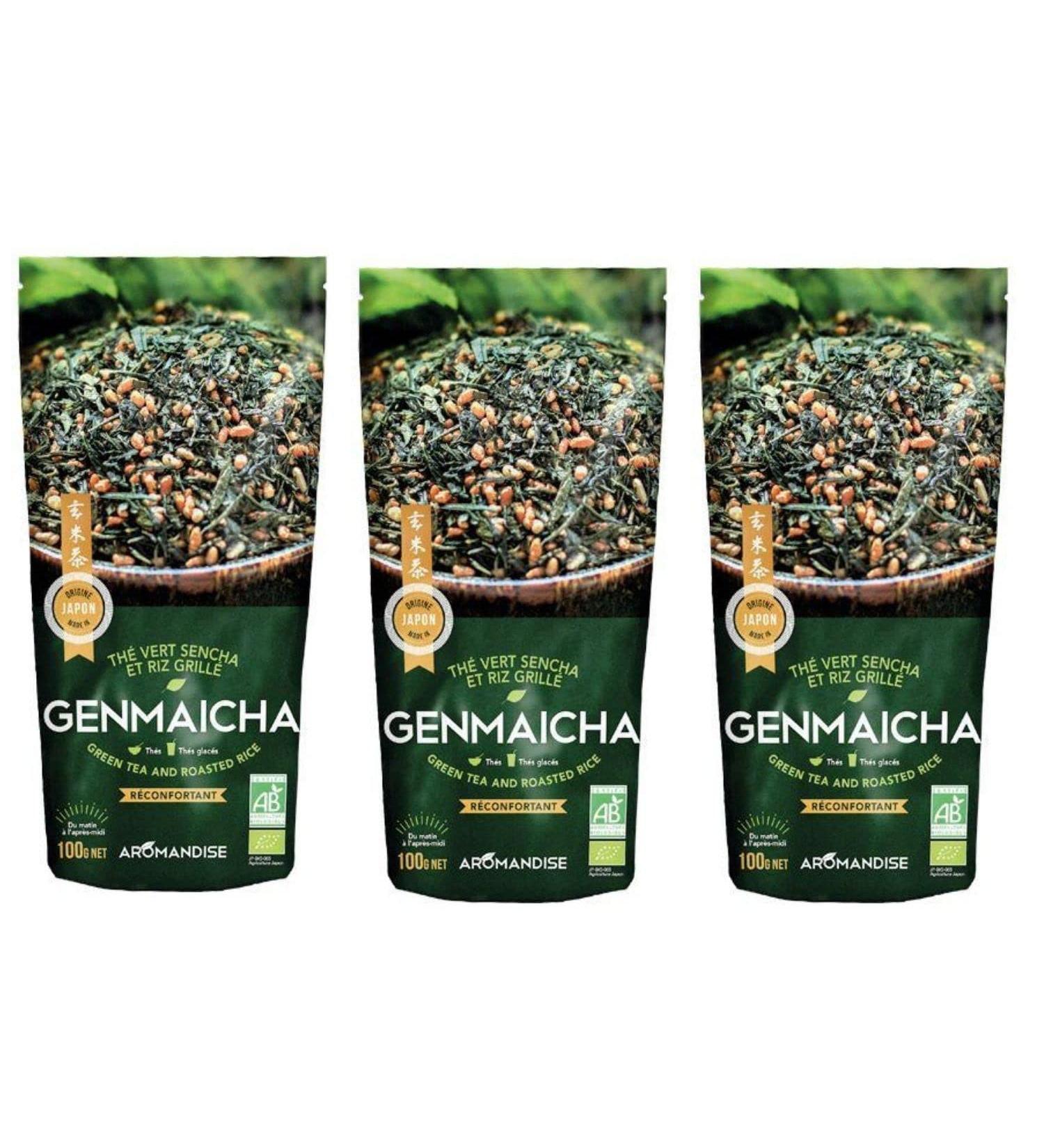 Aromandise Organic Japanese Green Tea Genmaicha - Sencha & Grilled Rice 300g