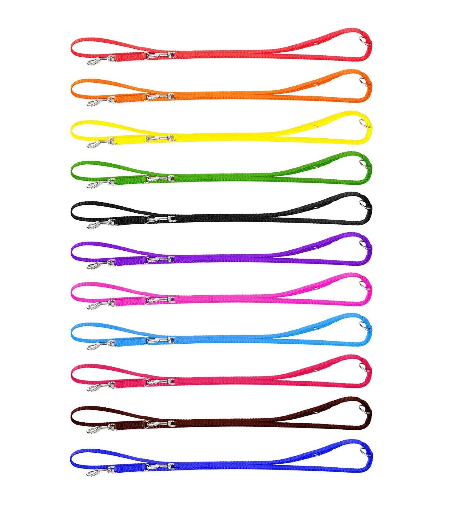 Mini leash dog leash nylon leash 3-way adjustable 2m berry 200cm berry