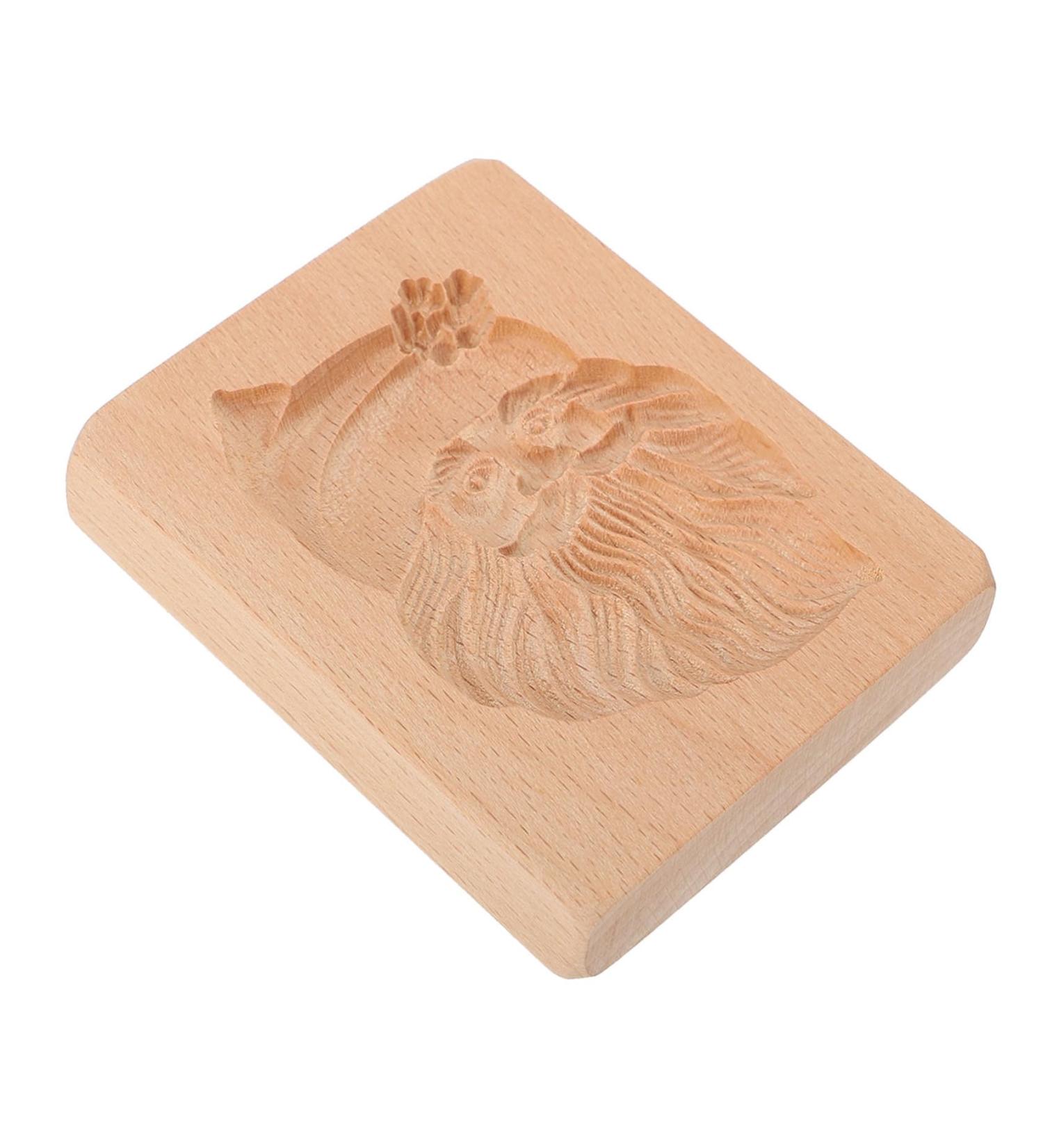 HOMSFOU 1pc Wooden Cookie Santa Candy Christmas Santa Holiday Molds Wood Cookie Xmas Cookie Ice Cream Chocolate Fudge Xmas Cookie Making Mold Embossed Embossing Machine 3D - Buy Online on GoSupps.com
