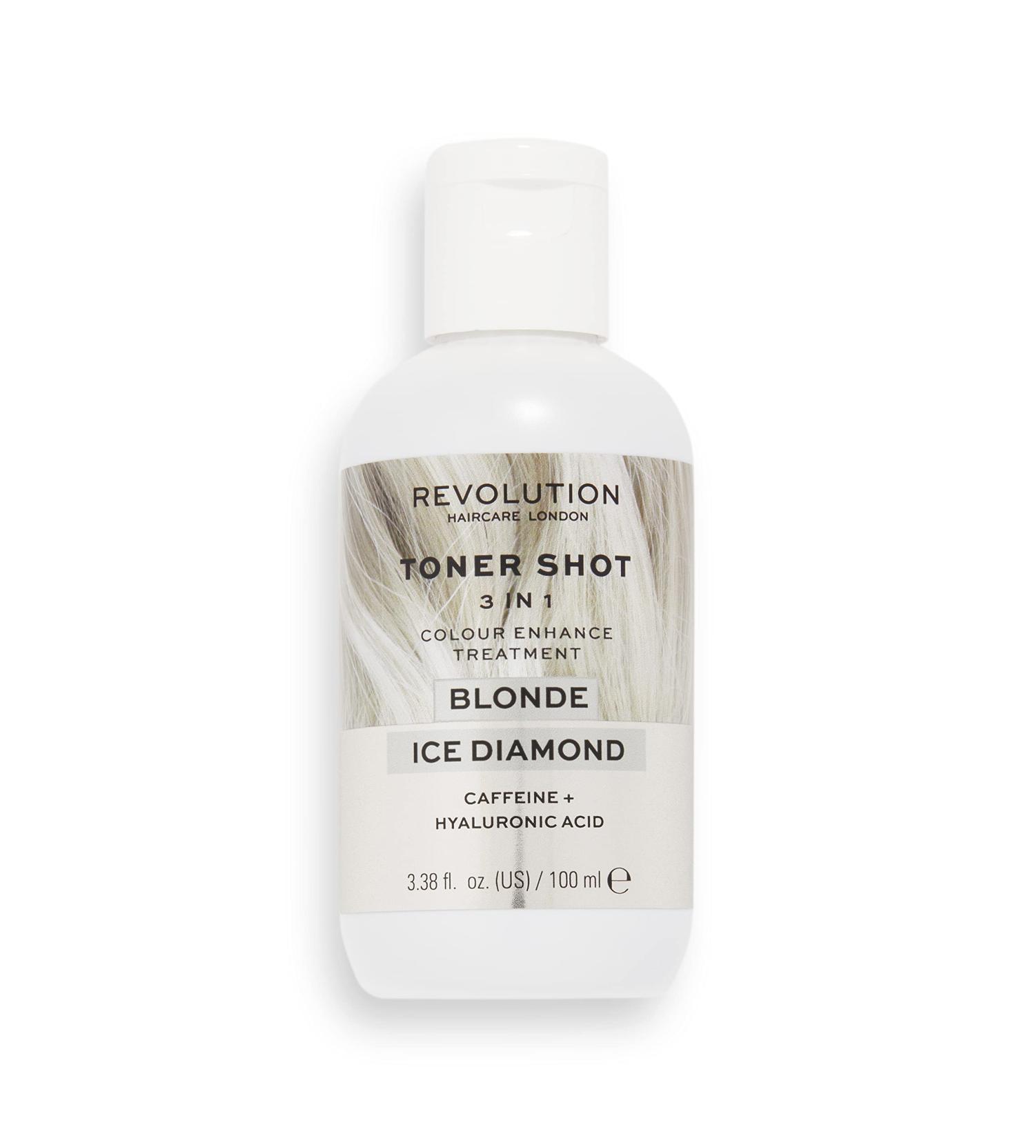 Revolution Beauty London Blonde Hair Toner Shot 3-In-1 Hydrating Treatment - Ice Diamond 100ml - Buy Online on GoSupps.com